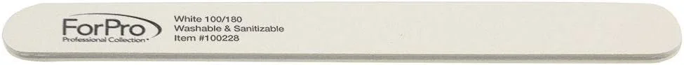 تخته سوهان ناخن فوم حرفه ای فورپرو، سفید، درجه زبری 100/180، سوهان ناخن دو طرفه برای مانیکور و پدیکور، طول 18 سانتی متر، عرض 2 سانتی متر، 50 عدد تخته سوهان ناخن فوم حرفه ای فورپرو، سفید، درجه زبری 100/180، سوهان ناخن دو طرفه برای مانیکور و پدیکور، طول 18 سانتی متر، عرض 2 سانتی متر، 50 عدد