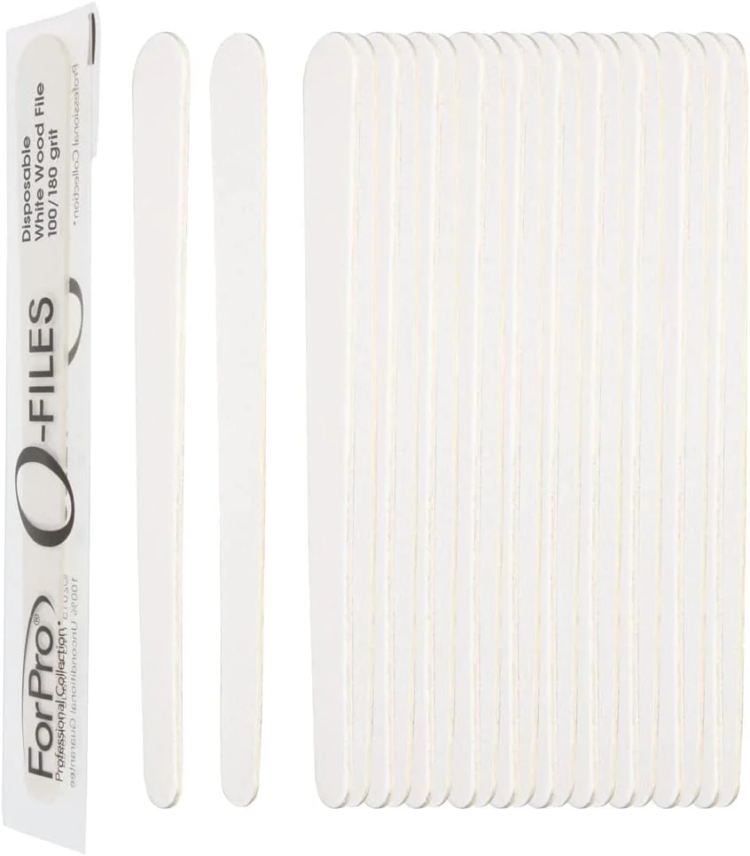 سوهان چوبی دو طرفه فورپرو، سفید، درجه زبری 100/180، مناسب مانیکور و پدیکور، بسته بندی تکی، 15 سانتی متر طول و 1.9 سانتی متر عرض، 100 عدد سوهان چوبی دو طرفه فورپرو، سفید، درجه زبری 100/180، مناسب مانیکور و پدیکور، بسته بندی تکی، 15 سانتی متر طول و 1.9 سانتی متر عرض، 100 عدد
