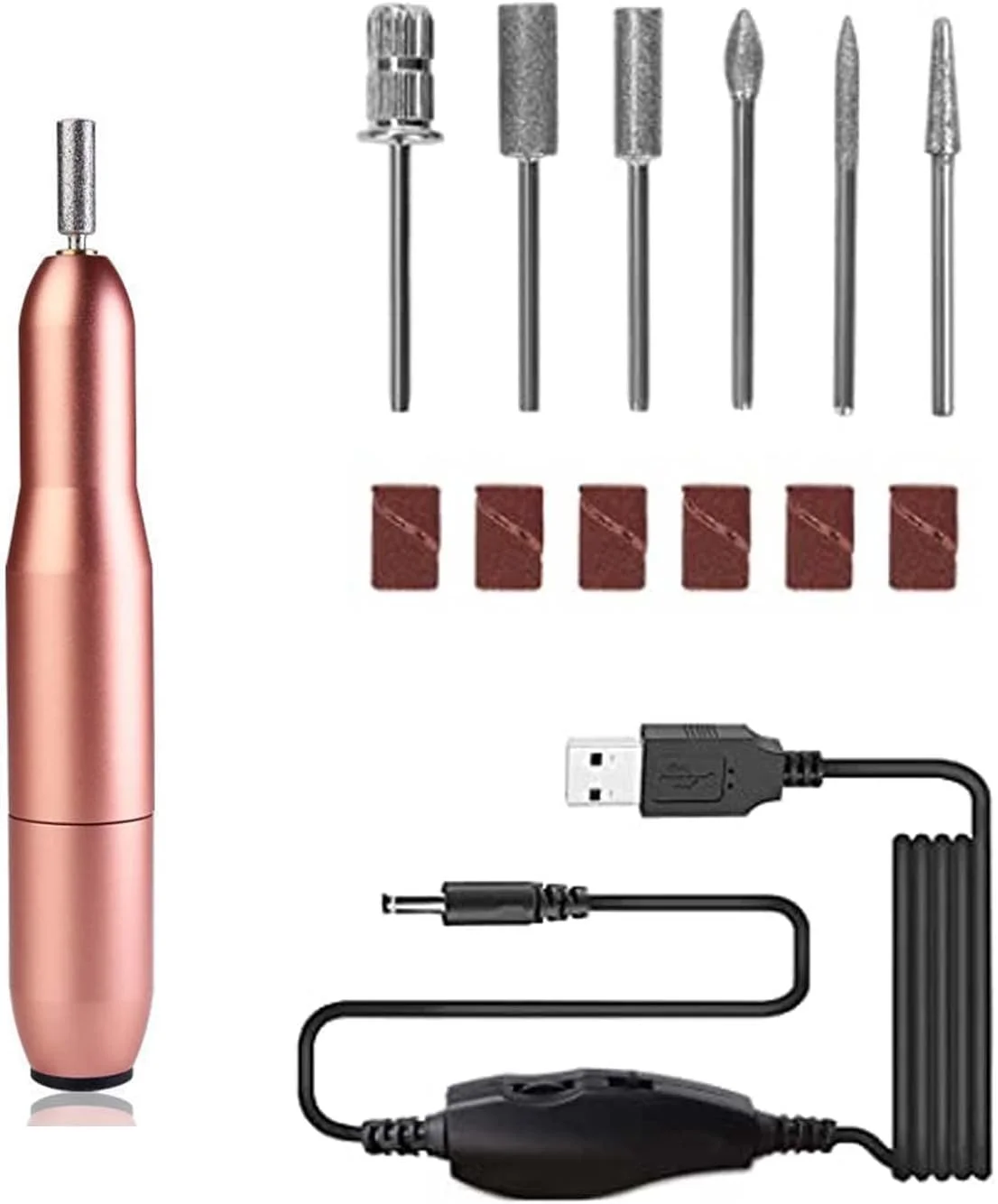 دستگاه سوهان برقی ناخن MAKINGTEC، سوهان برقی قابل حمل 20000 دور در دقیقه با 6 سر سوهان قابل تعویض و نوارهای سمباده برای لایه برداری، ساییدن، پولیش، برداشتن ناخن، ابزار ناخن اکریلیک دستگاه سوهان برقی ناخن MAKINGTEC، سوهان برقی قابل حمل 20000 دور در دقیقه با 6 سر سوهان قابل تعویض و نوارهای سمباده برای لایه برداری، ساییدن، پولیش، برداشتن ناخن، ابزار ناخن اکریلیک