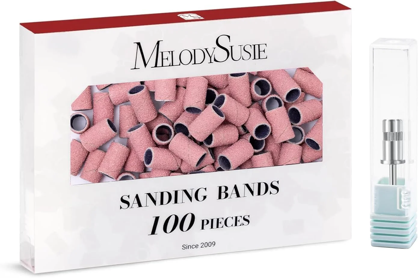 MelodySusie 100 عدد نوار سنباده سر سوهان ناخن، گرید زبر 80، مناسب برای سوهان کشی ناخن های اکریلیک، مانیکور ژل و پدیکور MelodySusie 100 عدد نوار سنباده سر سوهان ناخن، گرید زبر 80، مناسب برای سوهان کشی ناخن های اکریلیک، مانیکور ژل و پدیکور