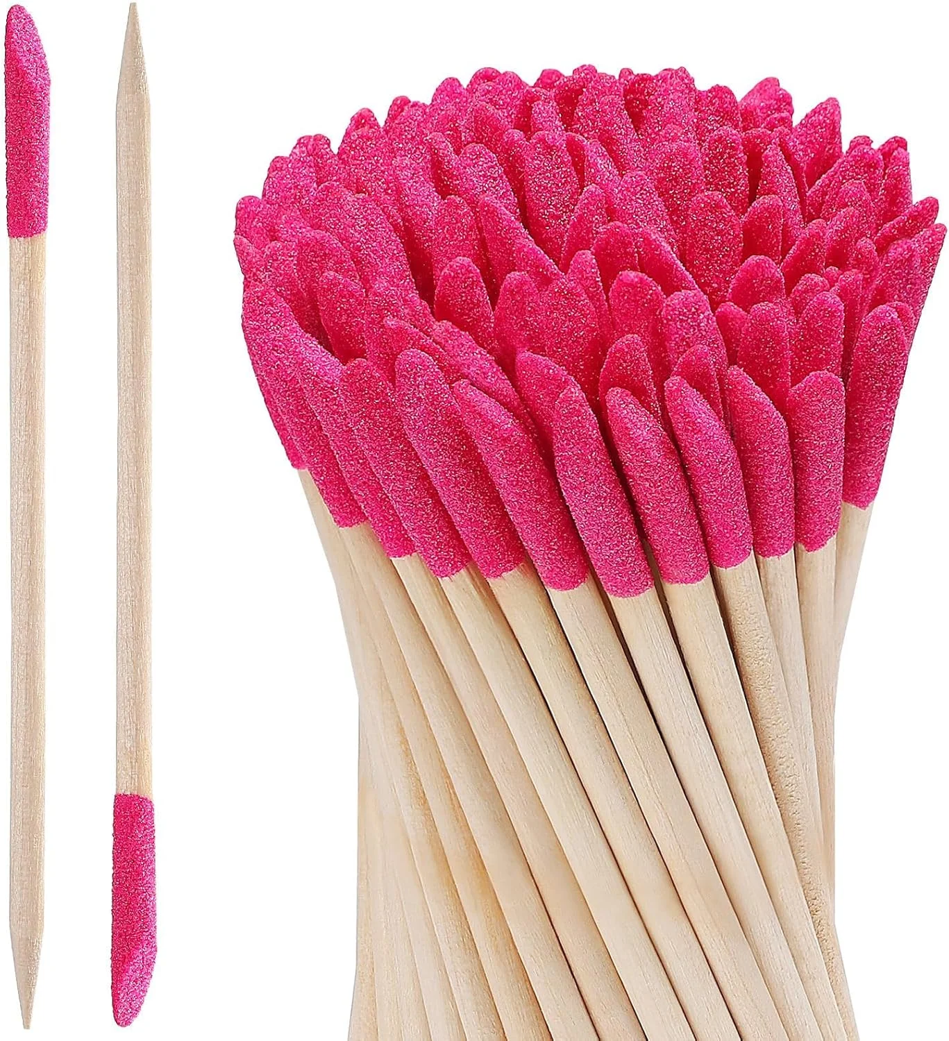 ۱۰۰ عدد چوب سنباده یکبار مصرف، سنگ پا برای از بین بردن پوست های مرده اطراف ناخن و بافر سوهان ناخن، چوب های مانیکور دو سر، هل دهنده های چوبی ناخن، ابزار سنباده ناخن برای مانیکور و پدیکور خانگی و سالنی، صورتی ۱۰۰ عدد چوب سنباده یکبار مصرف، سنگ پا برای از بین بردن پوست های مرده اطراف ناخن و بافر سوهان ناخن، چوب های مانیکور دو سر، هل دهنده های چوبی ناخن، ابزار سنباده ناخن برای مانیکور و پدیکور خانگی و سالنی، صورتی