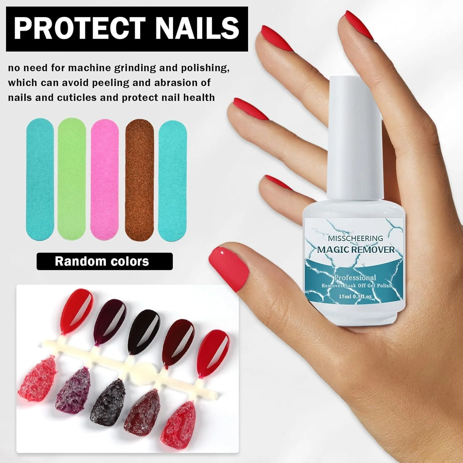 مجموعه پاک کننده لاک ژل ناخن KASTWAVE، 3 عدد پاک کننده سریع ژل به همراه سوهان بافر، پاک کننده ملایم لاک برای ناخن های ژلی و یو وی، 45 میلی لیتر مجموعه پاک کننده لاک ژل ناخن KASTWAVE، 3 عدد پاک کننده سریع ژل به همراه سوهان بافر، پاک کننده ملایم لاک برای ناخن های ژلی و یو وی، 45 میلی لیتر