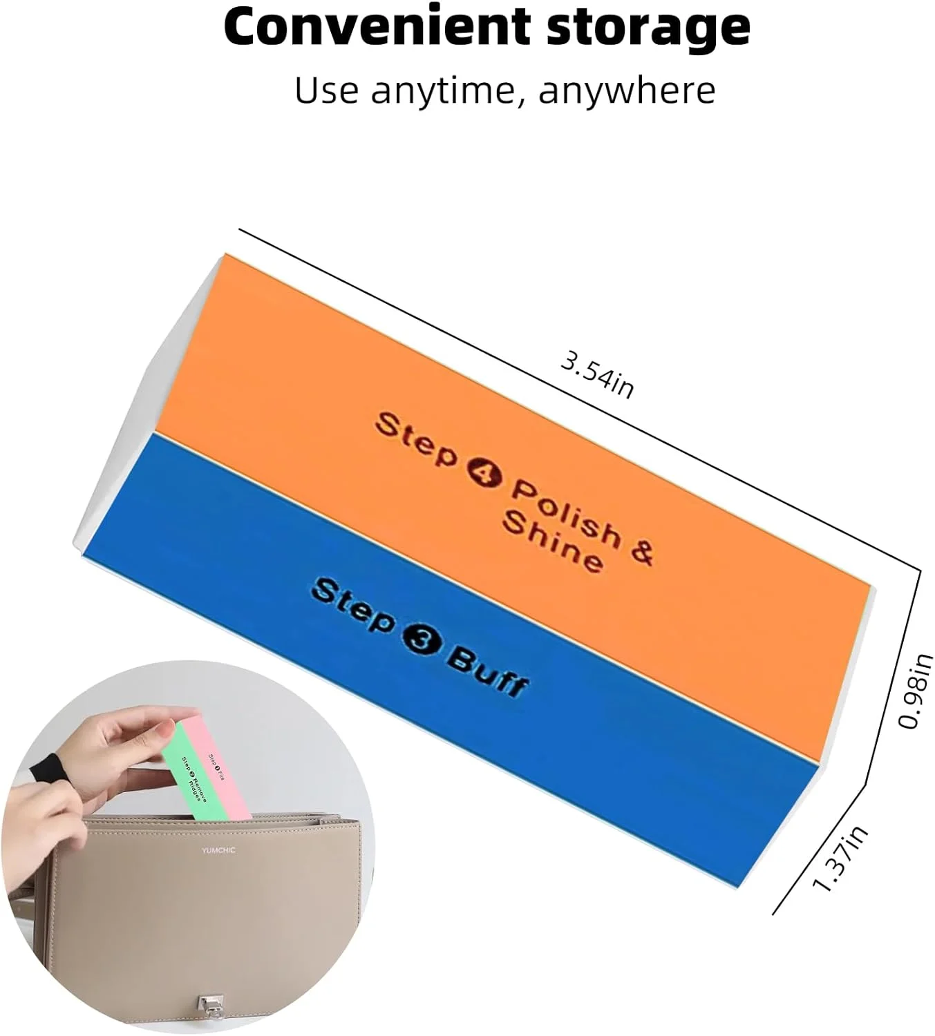 بلاک براق کننده 4 طرفه سافت اِن استایل / بافر براق کننده ناخن 4 مرحله ای، 5 عدد بلاک براق کننده 4 طرفه سافت اِن استایل / بافر براق کننده ناخن 4 مرحله ای، 5 عدد