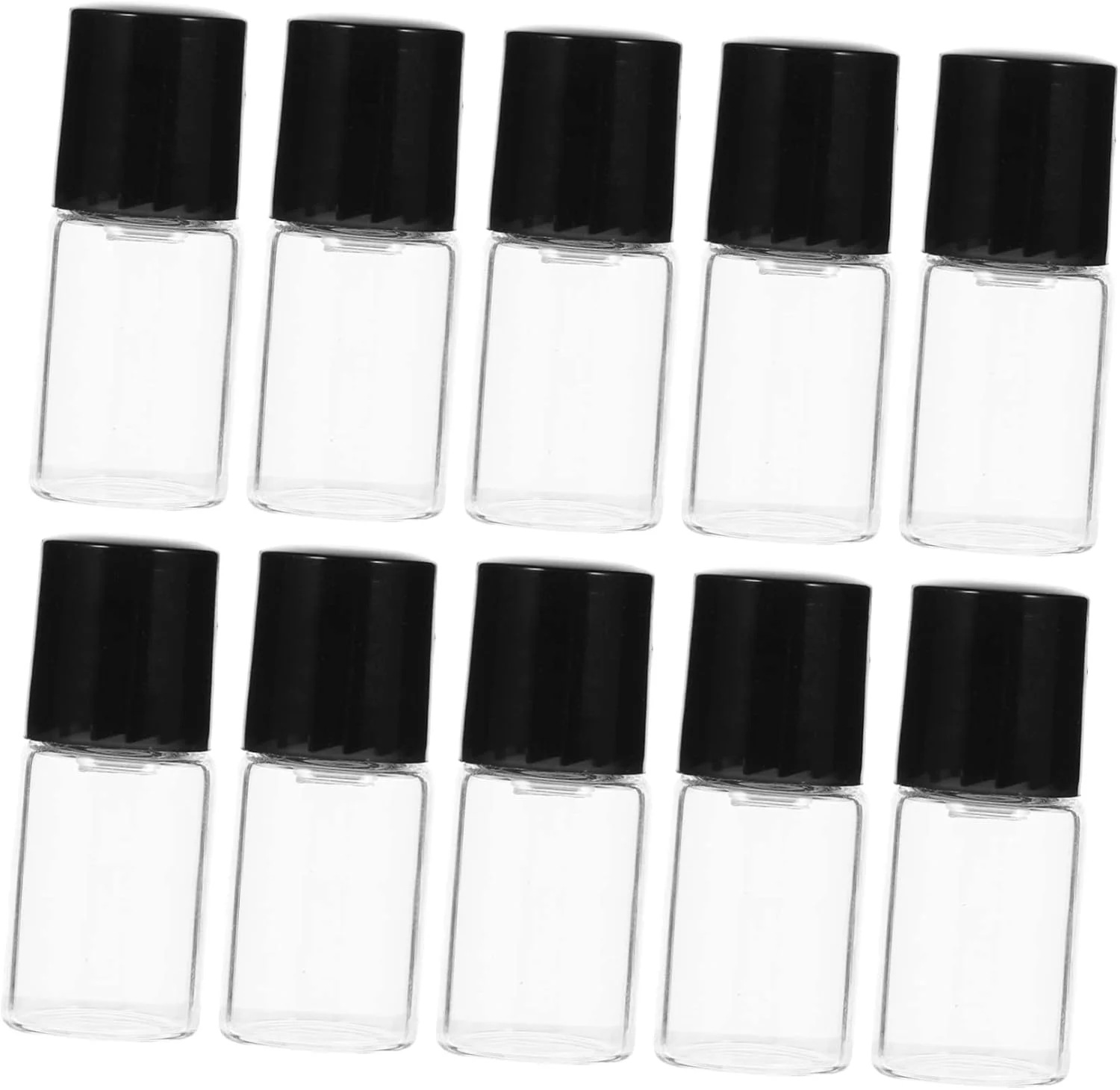 PATKAW 25 عدد بطری رولی کوچک، ظروف روغن ضروری شیشه ای شفاف با توپک های رولی برای سفر، عطرهای DIY و روغن های ضروری PATKAW 25 عدد بطری رولی کوچک، ظروف روغن ضروری شیشه ای شفاف با توپک های رولی برای سفر، عطرهای DIY و روغن های ضروری