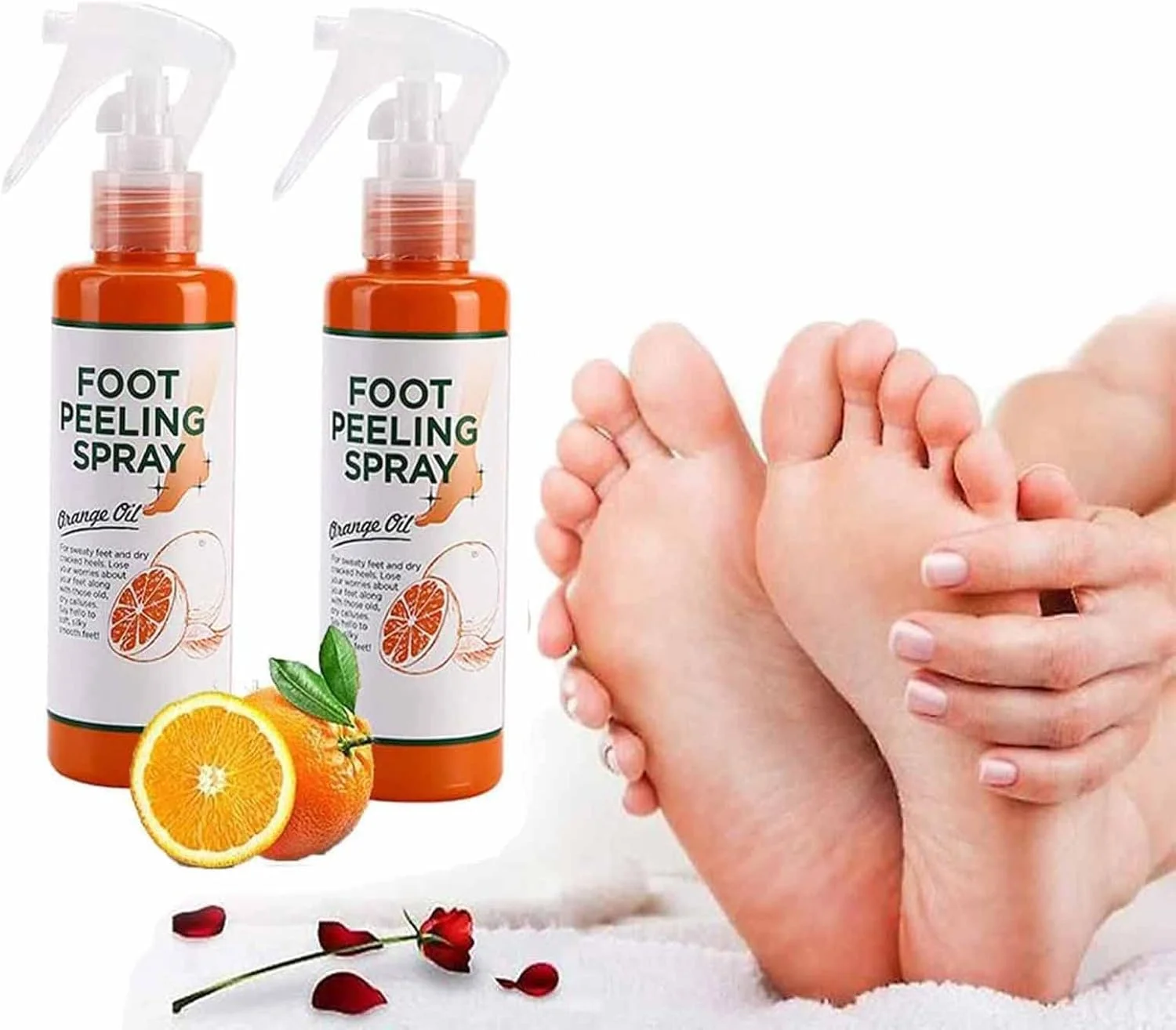 اسپری لایه بردار پا - روغن پرتقال و چای، از بین برنده پینه پا، تجدید کننده فوری پوست پا (2 عدد) اسپری لایه بردار پا - روغن پرتقال و چای، از بین برنده پینه پا، تجدید کننده فوری پوست پا (2 عدد)