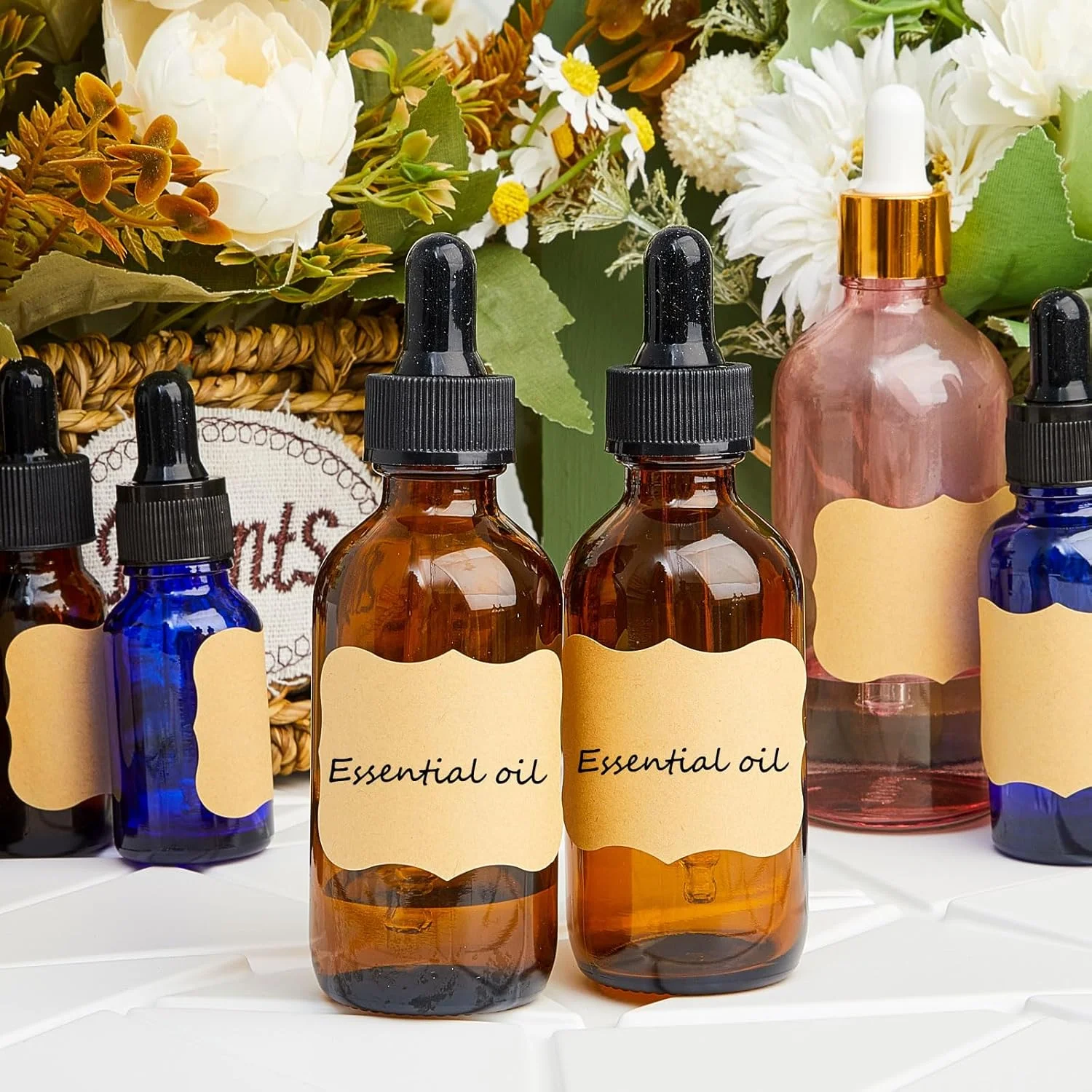 لالیسا ۴۸ عدد بطری شیشه ای قطره چکان دار با قطره چکان پخش کننده، بطری های قطره چکان آزمایشگاهی با ۴ عدد پیپت بلند، ۴ عدد قیف و ۸۰ عدد برچسب برای مسافرت، روغن های کوتیکول ماساژ، روغن های اسانس، عطر (کهربایی، ۲ اونس) لالیسا ۴۸ عدد بطری شیشه ای قطره چکان دار با قطره چکان پخش کننده، بطری های قطره چکان آزمایشگاهی با ۴ عدد پیپت بلند، ۴ عدد قیف و ۸۰ عدد برچسب برای مسافرت، روغن های کوتیکول ماساژ، روغن های اسانس، عطر (کهربایی، ۲ اونس)