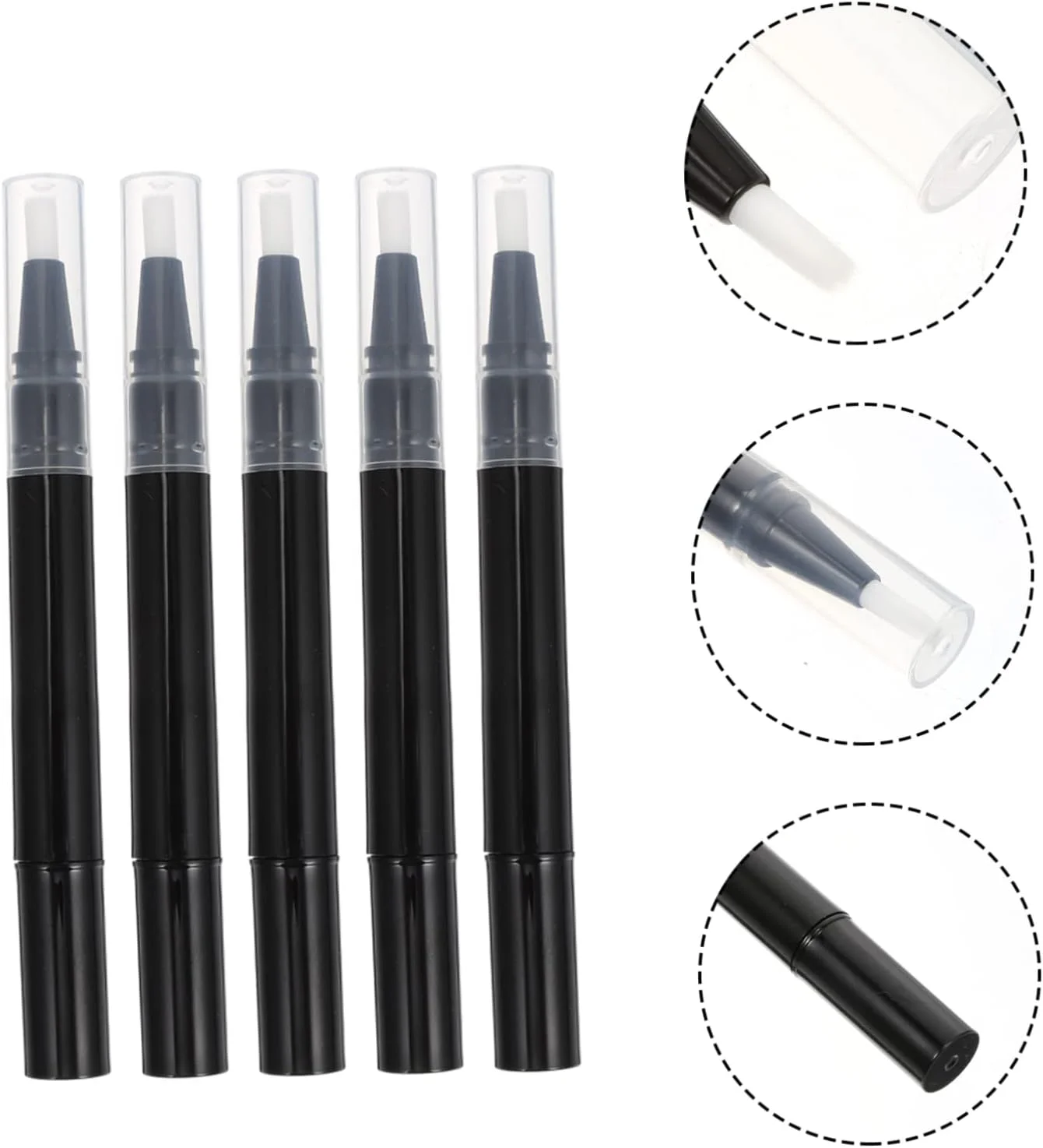 ۱۰ عدد قلم خالی تیوب روغن طراحی ناخن، ظرف مایعات آرایشی، قلم مو، تیوب روغن مغذی ناخن برای قلم آرایشی