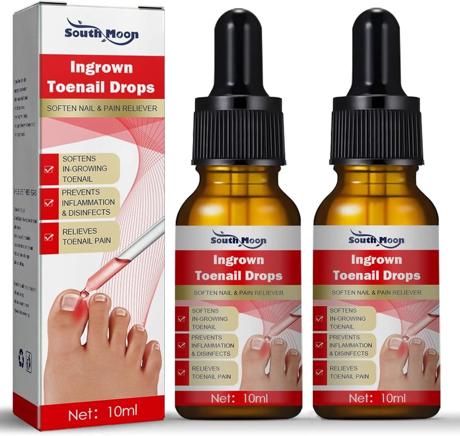 روغن درمان ناخن فرورفته نیل هلپر، قطره درمان ناخن فرورفته، اصلاح ناخن فرورفته، مراقبت و درمان ناخن و کوتیکول، سرم درمان ناخن فرورفته (2 عدد، 10 میلی لیتر)