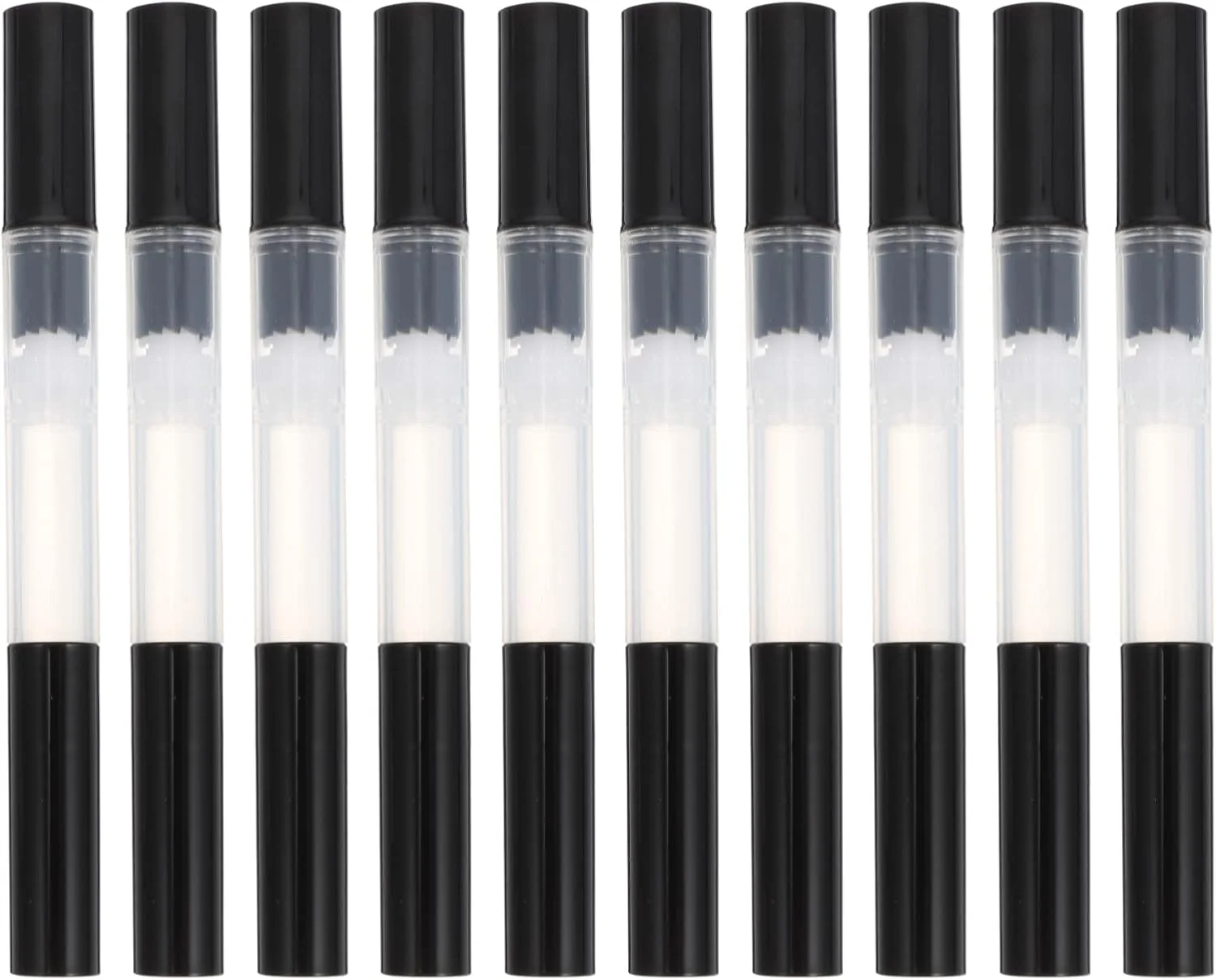 لوروز 10 عدد قلم پیچشی شفاف خالی، قلم روغن ناخن، ظرف براق کننده لب آرایشی، اپلیکاتور، لوله مایع رشد مژه برای لوازم زیبایی 3 میلی لیتر رنگ 2