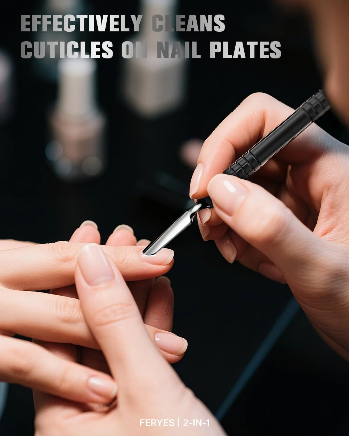 ابزار عقبراننده کوتیکول FERYES با چنگال، ابزار 2 در 1 حذف کننده کوتیکول، ابزار مراقبت از ناخن و اصلاح کوتیکول استیل ضد زنگ ارتقا یافته برای مانیکور - مشکی (5.8 اینچ) ابزار عقبراننده کوتیکول FERYES با چنگال، ابزار 2 در 1 حذف کننده کوتیکول، ابزار مراقبت از ناخن و اصلاح کوتیکول استیل ضد زنگ ارتقا یافته برای مانیکور - مشکی (5.8 اینچ)