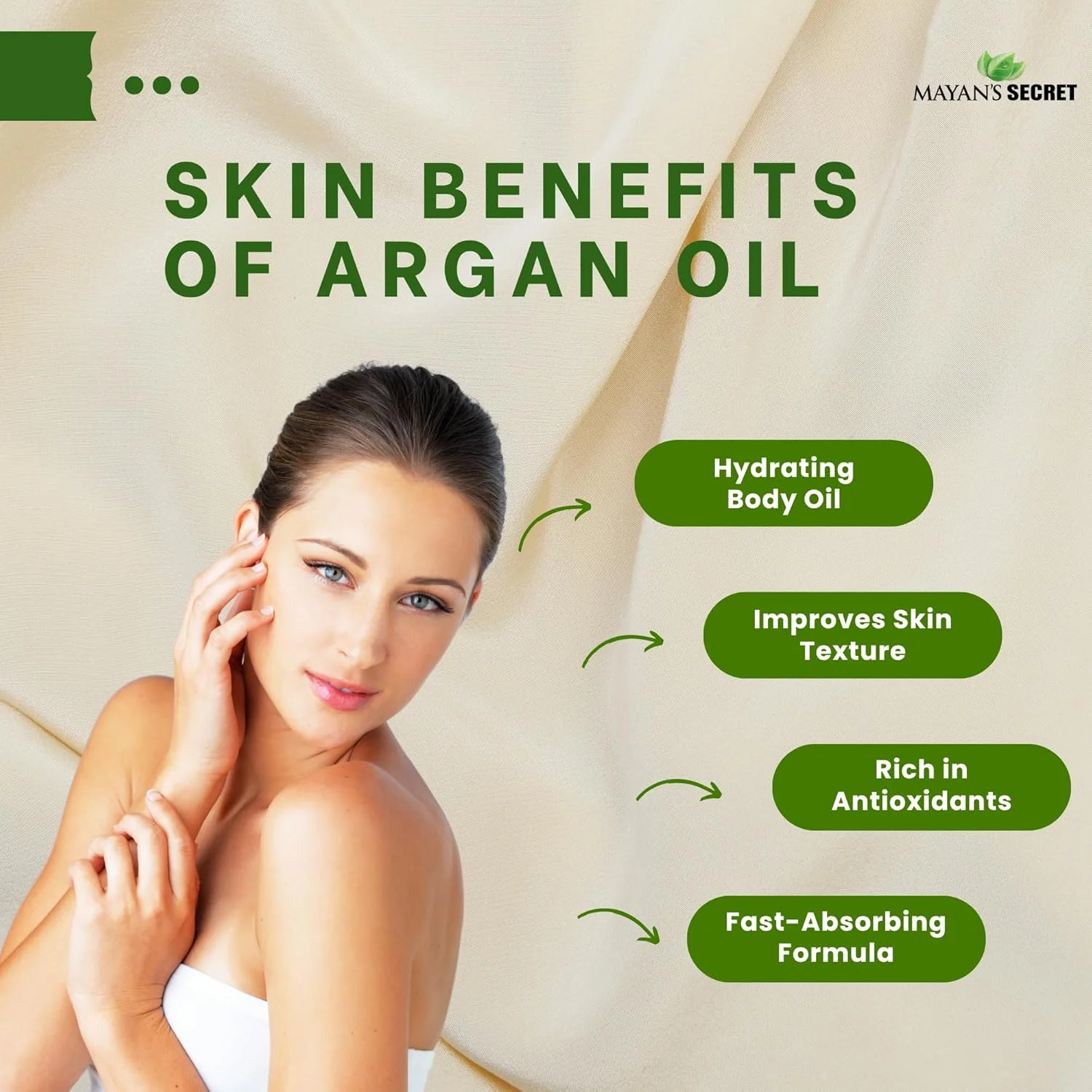 روغن آرگان ارگانیک تایید شده توسط USDA Mayan's Secret برای مو، پوست، صورت، ناخن، ریش و کوتیکول - بهترین مرطوب کننده روغن آرگان 100% خالص مراکشی با پرس سرد 120 میلی لیتر روغن آرگان ارگانیک تایید شده توسط USDA Mayan's Secret برای مو، پوست، صورت، ناخن، ریش و کوتیکول - بهترین مرطوب کننده روغن آرگان 100% خالص مراکشی با پرس سرد 120 میلی لیتر