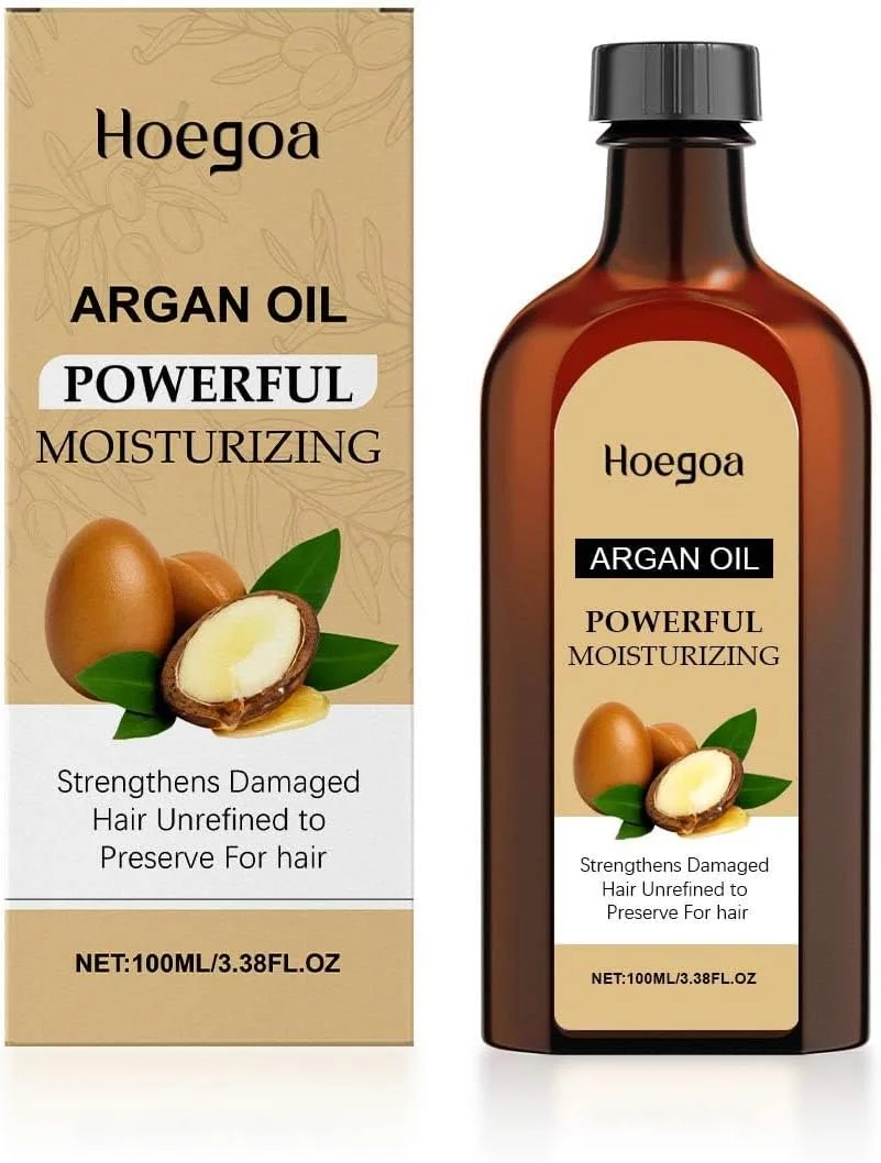 روغن آرگان مراکشی برای رشد مو، روغن حالت دهنده طبیعی مو، روغن ضروری مراقبت از مو، بهبود وز مو، افزایش درخشندگی و بدون چربی، 100 میلی لیتر