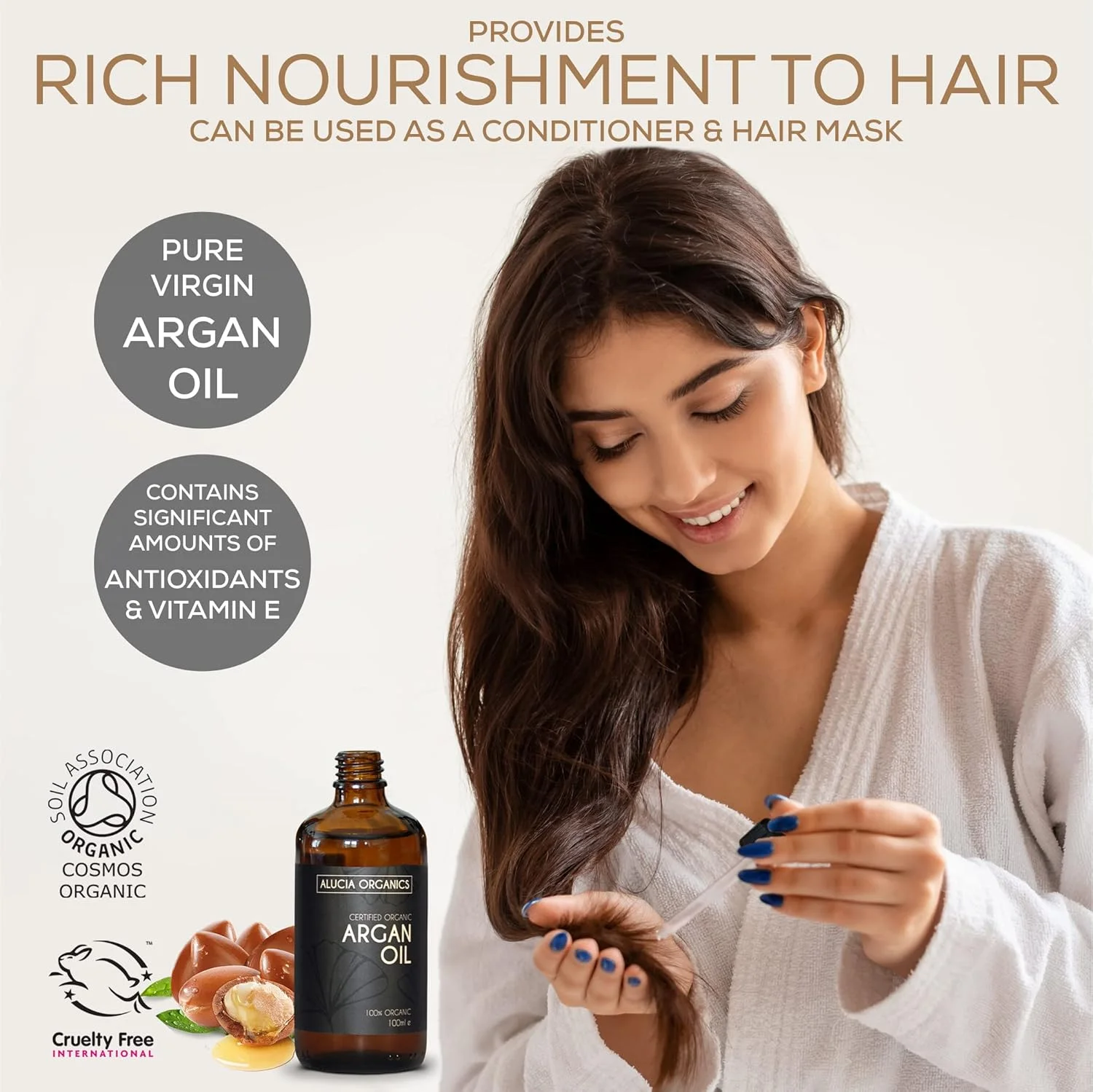 روغن آرگان ارگانیک تایید شده (50 میلی لیتر) - خالص، طبیعی، پرس سرد، ارگانیک تایید شده، وگان، بدون تست حیوانی، برای پوست، صورت، بدن، مو، ناخن روغن آرگان ارگانیک تایید شده (50 میلی لیتر) - خالص، طبیعی، پرس سرد، ارگانیک تایید شده، وگان، بدون تست حیوانی، برای پوست، صورت، بدن، مو، ناخن