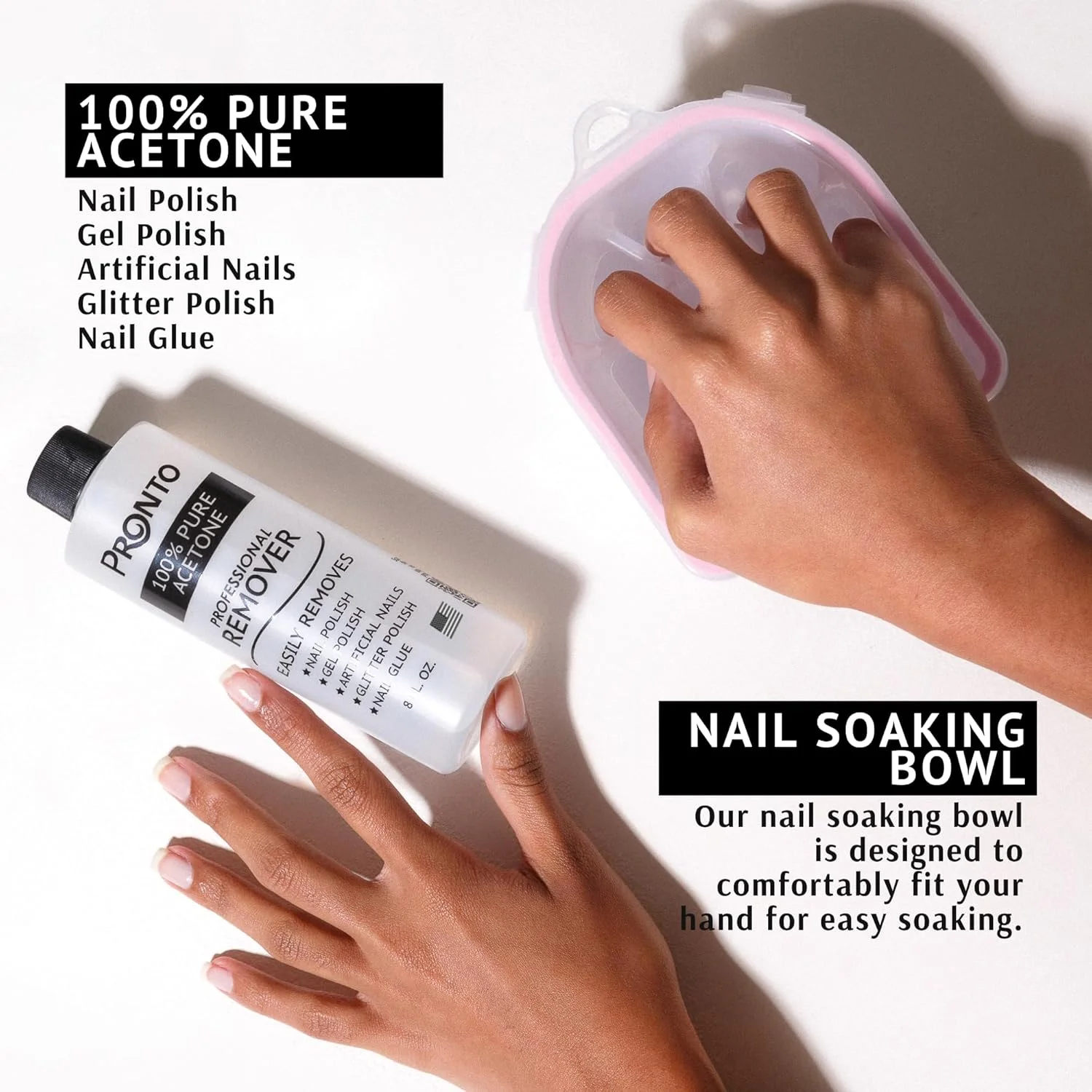 مجموعه پاک کننده لاک ژل Pronto - استون خالص ۴۷۳ میلی لیتری، کاسه خیساندن ناخن، روغن کوتیکول مرطوب کننده، مجموعه مانیکور شامل ابزار لاک ژل، سوهان ناخن، بافر ناخن، عقب زننده کوتیکول و خراشنده ناخن مجموعه پاک کننده لاک ژل Pronto - استون خالص ۴۷۳ میلی لیتری، کاسه خیساندن ناخن، روغن کوتیکول مرطوب کننده، مجموعه مانیکور شامل ابزار لاک ژل، سوهان ناخن، بافر ناخن، عقب زننده کوتیکول و خراشنده ناخن