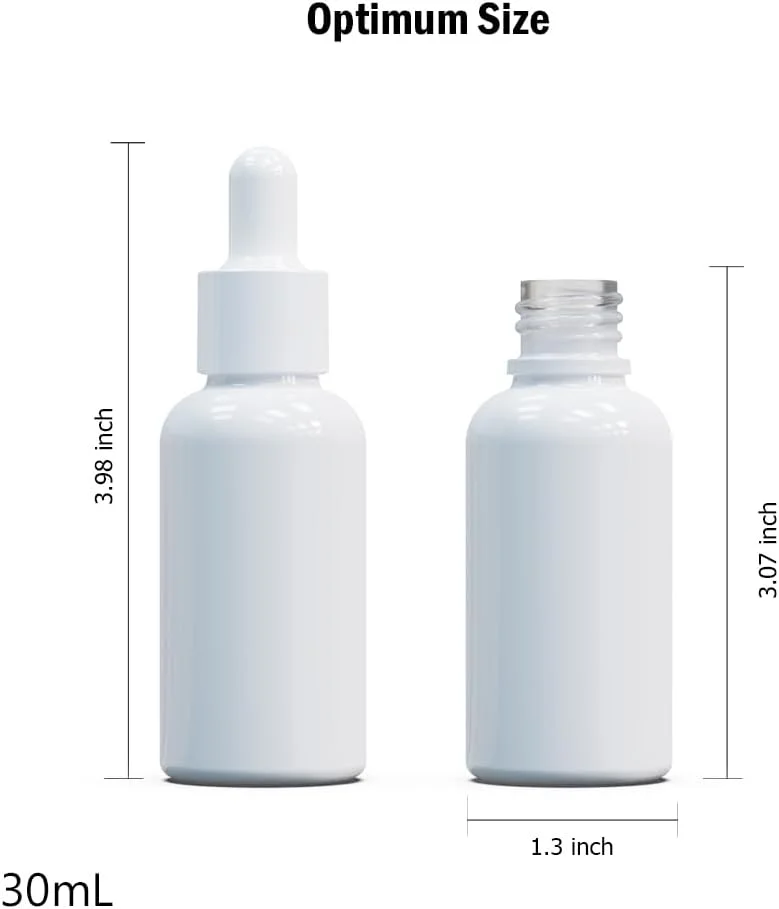 بسته 12 عددی بطری شیشه ای قطره چکان (30 میلی لیتر) با روکش سفید، بطری های خالی شیشه ای به همراه قیف، بطری قطره چکان چشمی برای روغن های اساسی، روغن های کوتیکول، روغن های بدن، بطری های تنتور بسته 12 عددی بطری شیشه ای قطره چکان (30 میلی لیتر) با روکش سفید، بطری های خالی شیشه ای به همراه قیف، بطری قطره چکان چشمی برای روغن های اساسی، روغن های کوتیکول، روغن های بدن، بطری های تنتور