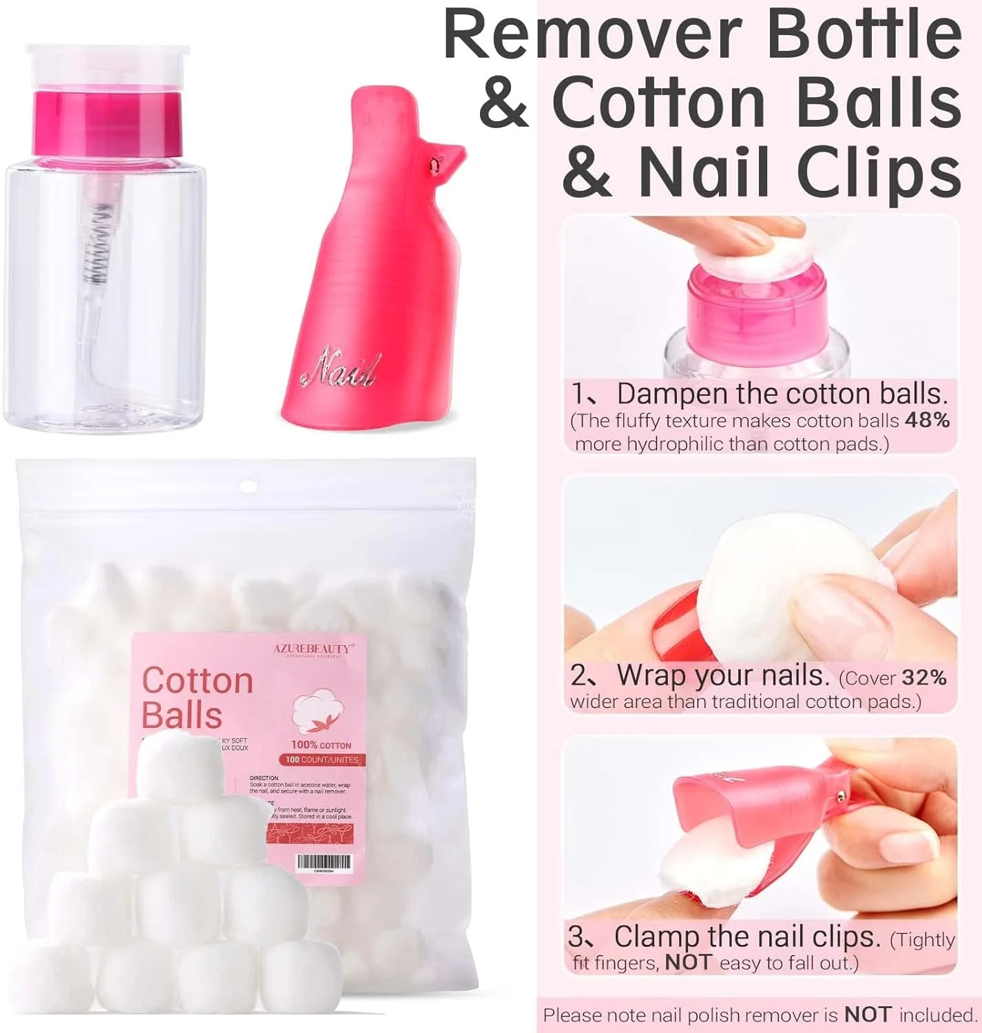 مجموعه ابزار حذف لاک ژل ناخن AZUREBEAUTY به همراه روغن کوتیکول 10 میلی لیتری، 10 عدد گیره ناخن، بطری 150 میلی لیتری محلول پاک کننده، توپک های پنبه ای پاک کننده ناخن، عقب زننده کوتیکول، برس لایه بردار، سوهان ناخن و بافر - ابزارهای جامع مجموعه ابزار حذف لاک ژل ناخن AZUREBEAUTY به همراه روغن کوتیکول 10 میلی لیتری، 10 عدد گیره ناخن، بطری 150 میلی لیتری محلول پاک کننده، توپک های پنبه ای پاک کننده ناخن، عقب زننده کوتیکول، برس لایه بردار، سوهان ناخن و بافر - ابزارهای جامع