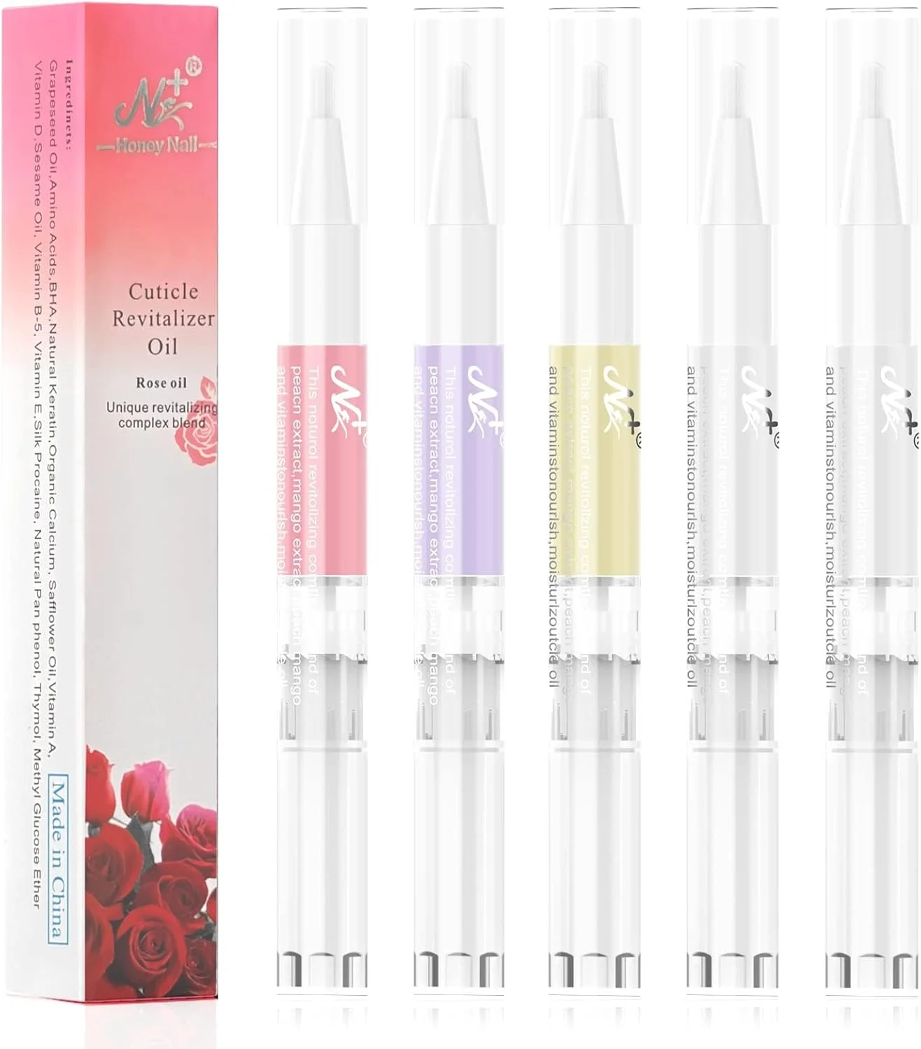 مجموعه قلم روغن ناخن، 5 عدد با طعم های مختلف، آبرسانی و ترمیم کننده کوتیکول های خشک و ترک خورده، تقویت کننده ناخن ها با عصاره های ارگانیک، طراحی ضد نشت مناسب مسافرت برای دست و پا مجموعه قلم روغن ناخن، 5 عدد با طعم های مختلف، آبرسانی و ترمیم کننده کوتیکول های خشک و ترک خورده، تقویت کننده ناخن ها با عصاره های ارگانیک، طراحی ضد نشت مناسب مسافرت برای دست و پا