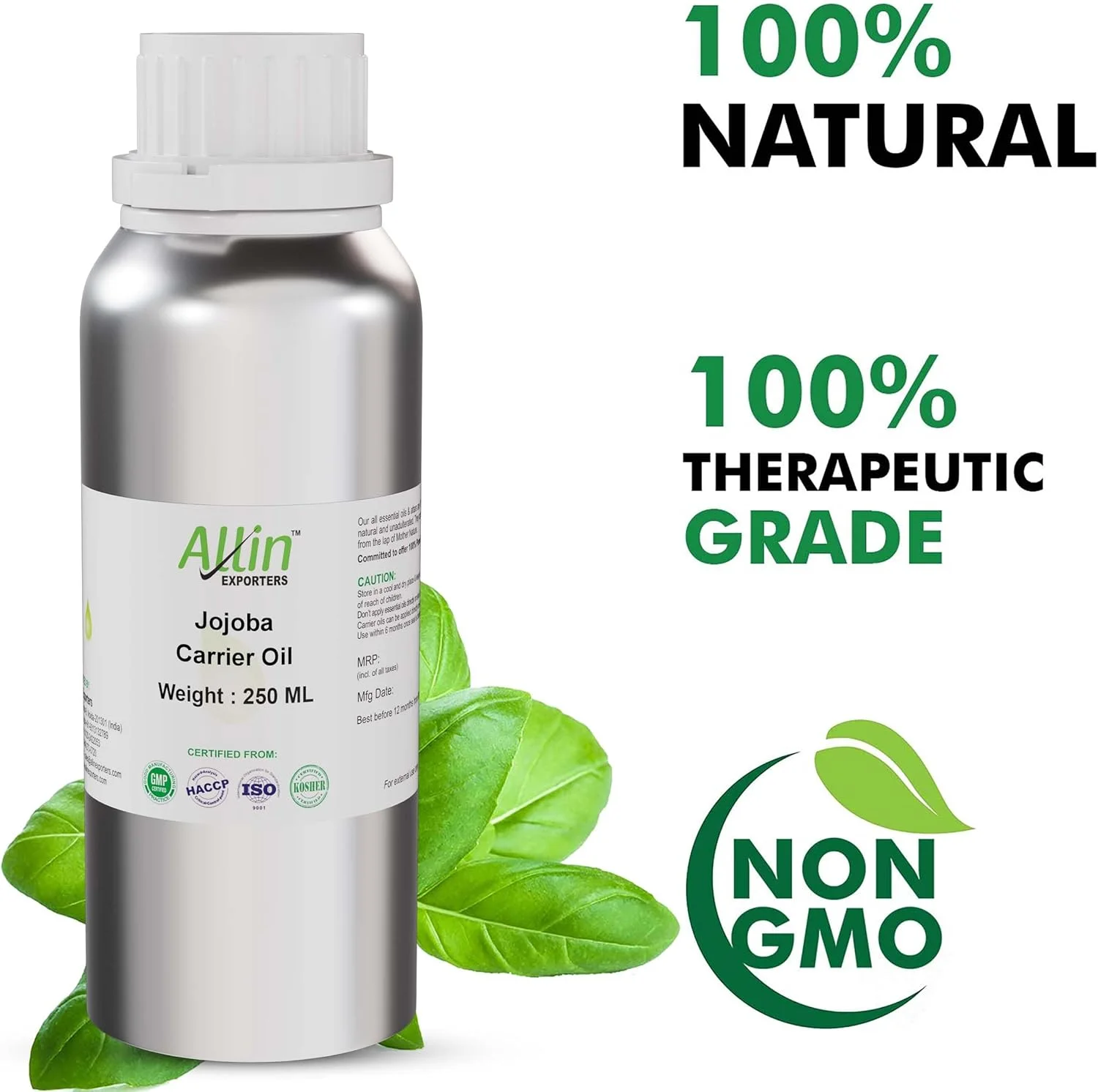 روغن جوجوبا آلین اکسپورترز ۱۰۰% طبیعی و خالص، روغن پایه حامل فشرده سرد برای رشد مو، ماساژ پوست خشک، صورت، لب ها، کوتیکول ها، چین و چروک و ترک های پوستی (250 میلی لیتر) روغن جوجوبا آلین اکسپورترز ۱۰۰% طبیعی و خالص، روغن پایه حامل فشرده سرد برای رشد مو، ماساژ پوست خشک، صورت، لب ها، کوتیکول ها، چین و چروک و ترک های پوستی (250 میلی لیتر)