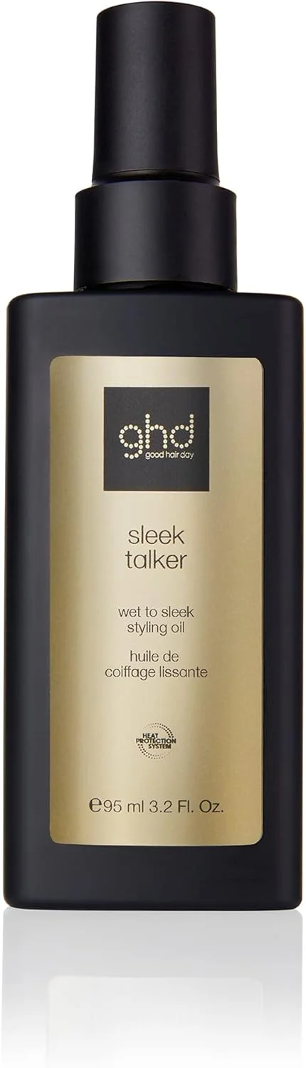 روغن حالت دهنده مو ghd Sleek Talker - روغن حالت دهنده موی مرطوب به صاف با محافظت در برابر حرارت، حاوی روغن آرگان مغذی برای صاف و نرم کردن مو تا 72 ساعت - 95 میلی لیتر