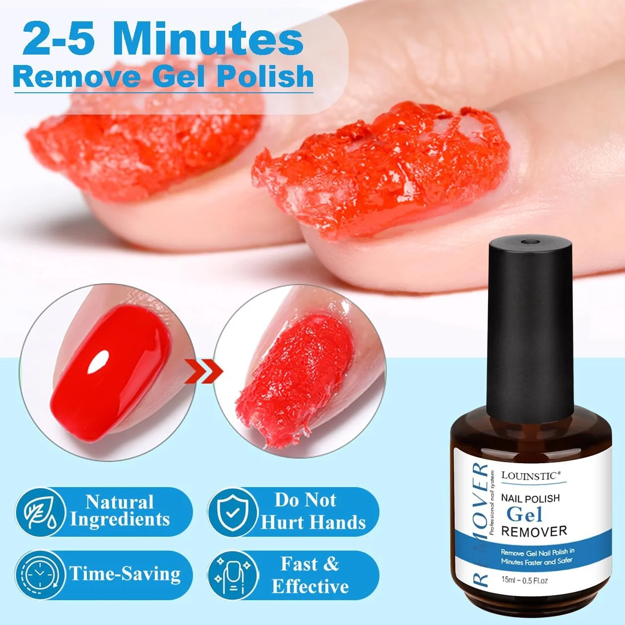 محلول پاک کننده لاک ژل، کیت پاک کننده ژل شامل روغن کوتیکول و ابزار پاک کننده لاک بدون نیاز به خیساندن یا پیچیدن، لاک ژل را در 2-5 دقیقه پاک می کند محلول پاک کننده لاک ژل، کیت پاک کننده ژل شامل روغن کوتیکول و ابزار پاک کننده لاک بدون نیاز به خیساندن یا پیچیدن، لاک ژل را در 2-5 دقیقه پاک می کند