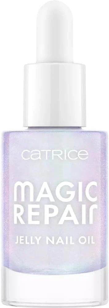 روغن ترمیم کننده ناخن ژله ای مجیک Catrice، شفاف، حاوی ویتامین، مغذی، ترمیم کننده، هولوگرافیک، وگان، بدون ذرات میکروپلاستیک، بدون مواد نگهدارنده، بدون پارابن، بسته 1 عددی (8 میلی لیتر)