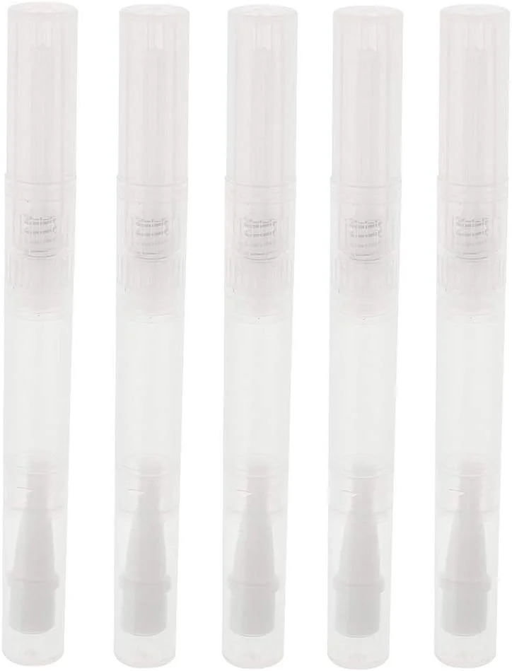 ۵ عدد قلم پیچشی خالی ۳ میلی لیتری با برس، لوله مسافرتی قابل حمل برای روغن کوتیکول/لاک ناخن/ژل سفید کننده دندان/رشد مژه/ظرف براق کننده لب ۵ عدد قلم پیچشی خالی ۳ میلی لیتری با برس، لوله مسافرتی قابل حمل برای روغن کوتیکول/لاک ناخن/ژل سفید کننده دندان/رشد مژه/ظرف براق کننده لب