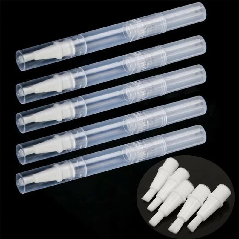 مجموعه 5 عددی قلم پیچشی خالی 3 میلی لیتری با برس، لوله قابل حمل برای روغن کوتیکول، لاک ناخن، ژل سفید کننده دندان، تقویت مژه و ظروف براق کننده لب مجموعه 5 عددی قلم پیچشی خالی 3 میلی لیتری با برس، لوله قابل حمل برای روغن کوتیکول، لاک ناخن، ژل سفید کننده دندان، تقویت مژه و ظروف براق کننده لب