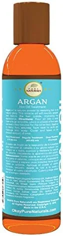 اوکی روغن آرگان داغ برای ترمیم و احیای موهای آسیب دیده، تغذیه کننده و نرم کننده کوتیکول مو، بهبود ظاهر مو، فاقد سیلیکون و پارابن، مناسب برای انواع مو، ساخت آمریکا، ۱۷۷ میلی لیتر