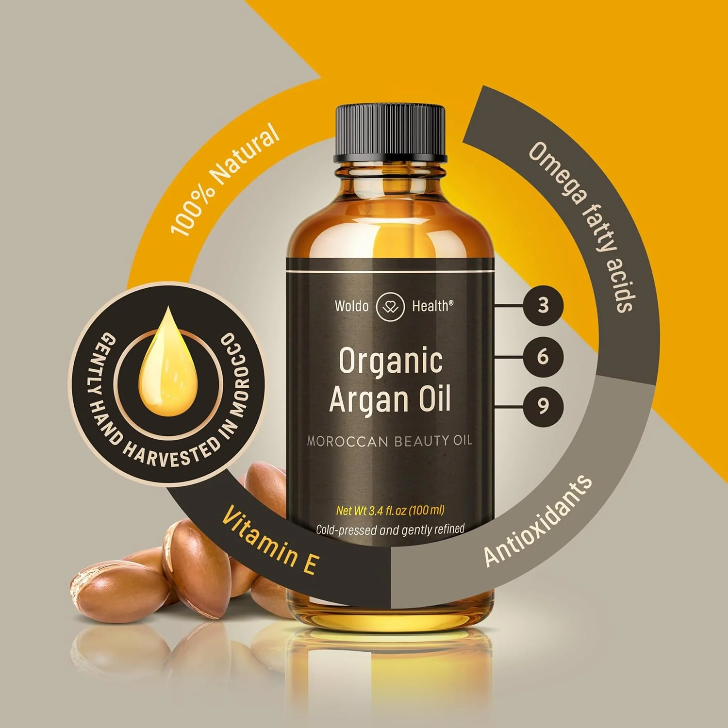 روغن آرگان مراکشی ارگانیک و خالص با پرس سرد - روغن آرگان بکر برای روغن کوتیکول، مو، موهای خشک، موخوره 100 میلی لیتر روغن آرگان مراکشی ارگانیک و خالص با پرس سرد - روغن آرگان بکر برای روغن کوتیکول، مو، موهای خشک، موخوره 100 میلی لیتر