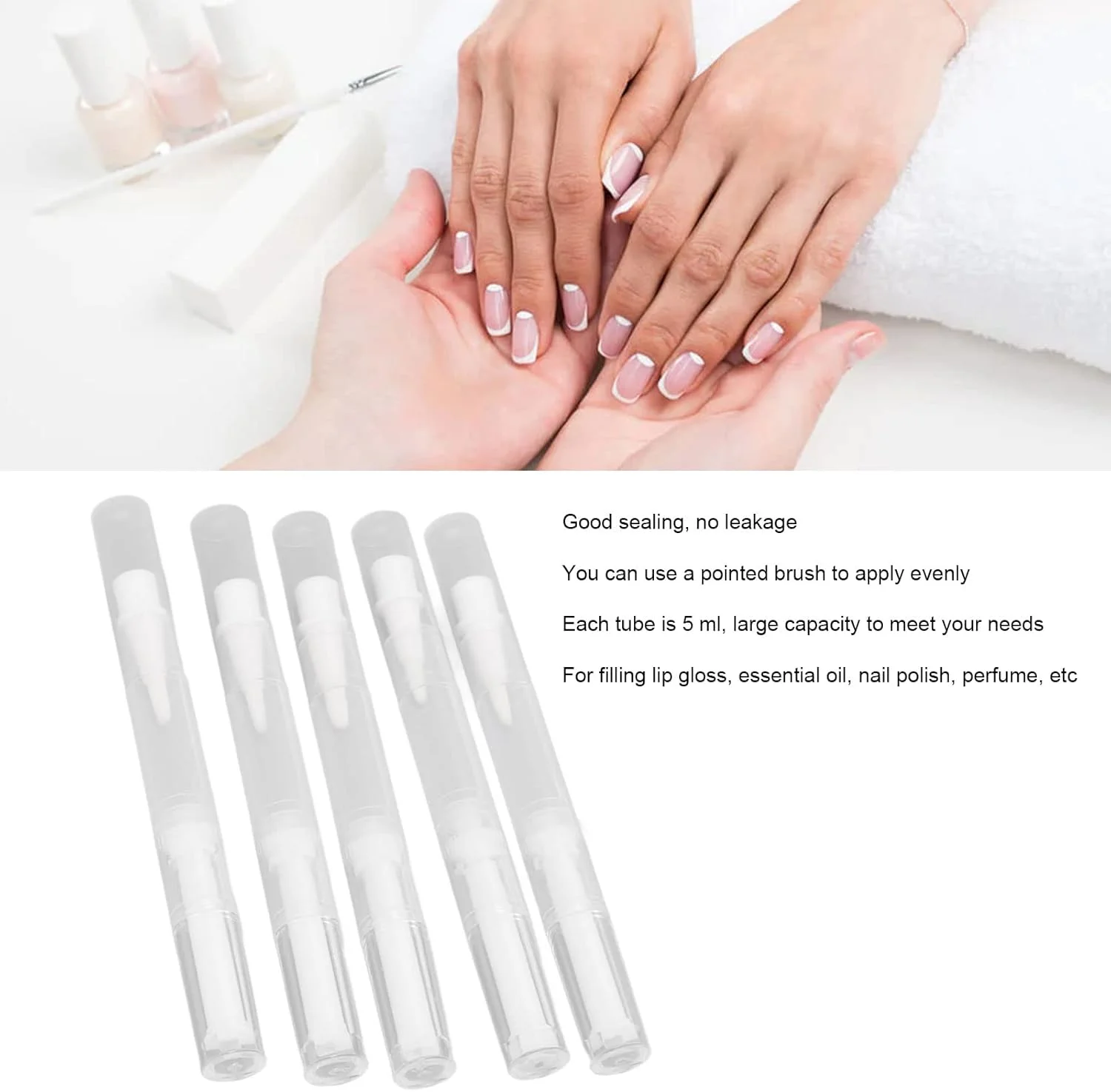 قلم ظرف خالی لوازم آرایشی، اپلیکاتور مایع قابل شارژ 5 عددی، قلم روغن کوتیکول برای لاک ناخن، براق کننده لب، سفید کننده دندان، روغن ضروری قلم ظرف خالی لوازم آرایشی، اپلیکاتور مایع قابل شارژ 5 عددی، قلم روغن کوتیکول برای لاک ناخن، براق کننده لب، سفید کننده دندان، روغن ضروری