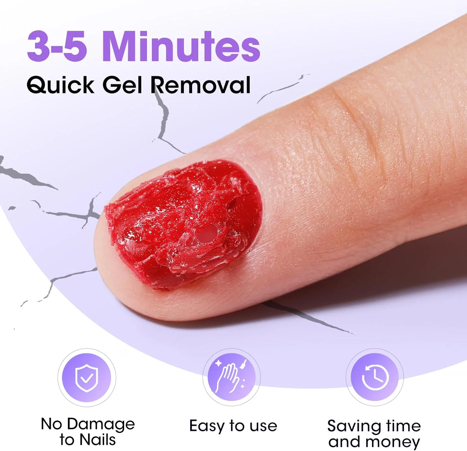 مجموعه پاک کننده لاک ژل Gellen، شامل نوار لاتکس مایع، روغن کوتیکول و ابزار مانیکور، پاک کننده سریع و آسان لاک ژل در 3-5 دقیقه