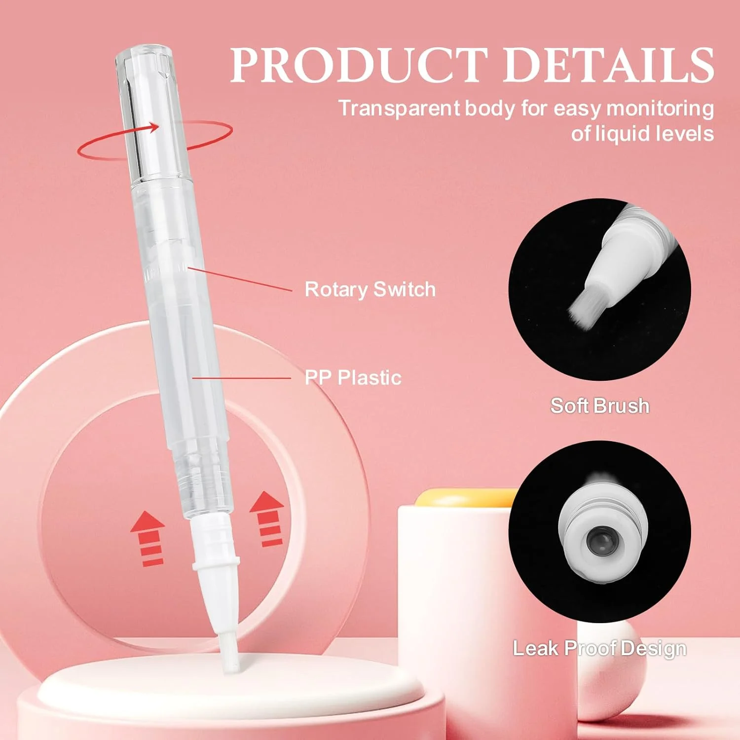 ۱۰۰ عدد قلم روغن کوتیکول خالی، قلم های پیچشی شفاف ۳ میلی لیتری، قلم روغن ناخن خالی با برس نوک خوشنویسی برای استفاده دقیق، ظرف براق کننده لب ۱۰۰ عدد قلم روغن کوتیکول خالی، قلم های پیچشی شفاف ۳ میلی لیتری، قلم روغن ناخن خالی با برس نوک خوشنویسی برای استفاده دقیق، ظرف براق کننده لب