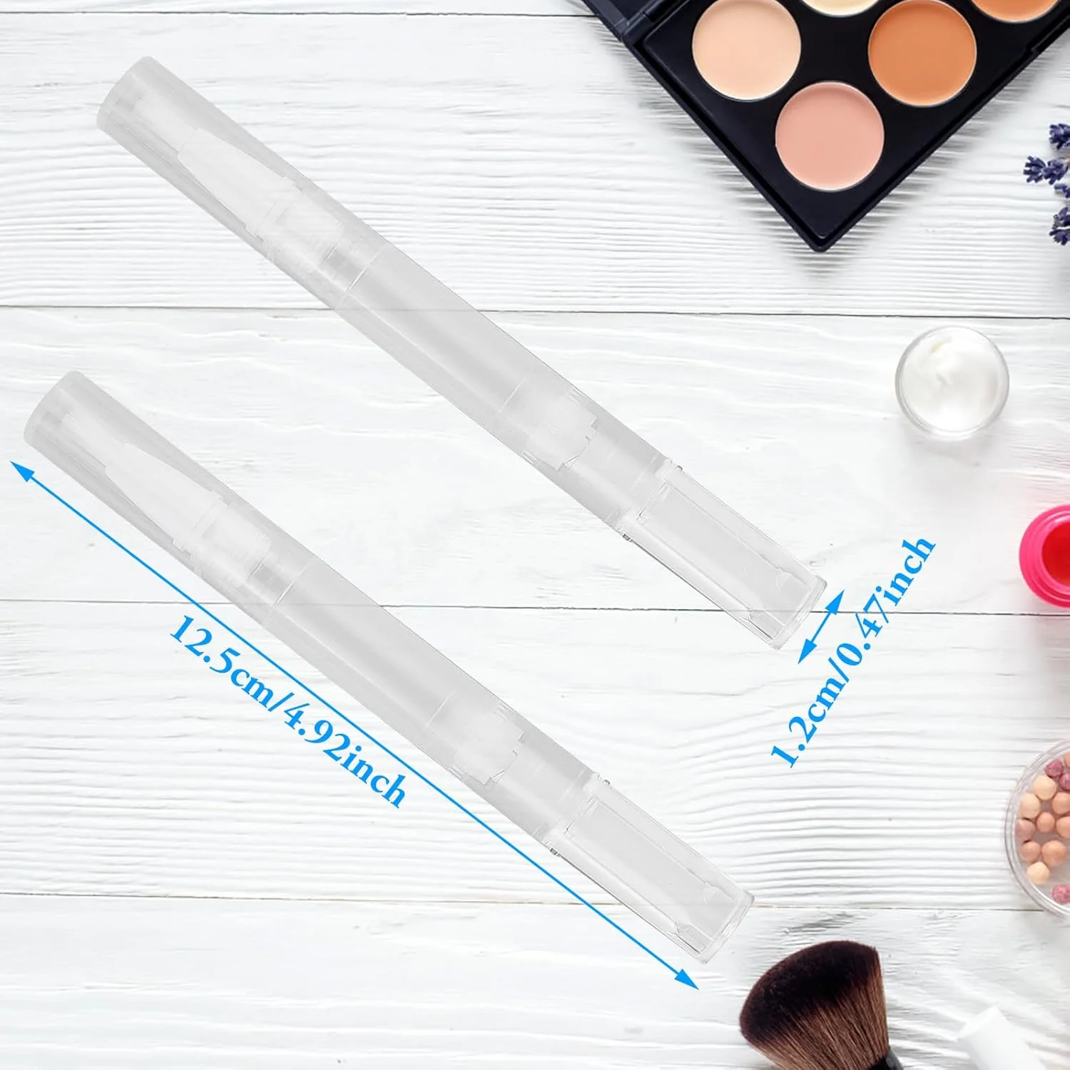 ۲۰ عدد قلم پیچی شفاف، قلم روغن ناخن ۳ میلی لیتری با نوک برس، اپلیکاتور ظرف آرایشی روغن کوتیکول خالی برای براق کننده لب قابل شارژ، لاک ناخن، مایع رشد مژه و غیره ۲۰ عدد قلم پیچی شفاف، قلم روغن ناخن ۳ میلی لیتری با نوک برس، اپلیکاتور ظرف آرایشی روغن کوتیکول خالی برای براق کننده لب قابل شارژ، لاک ناخن، مایع رشد مژه و غیره