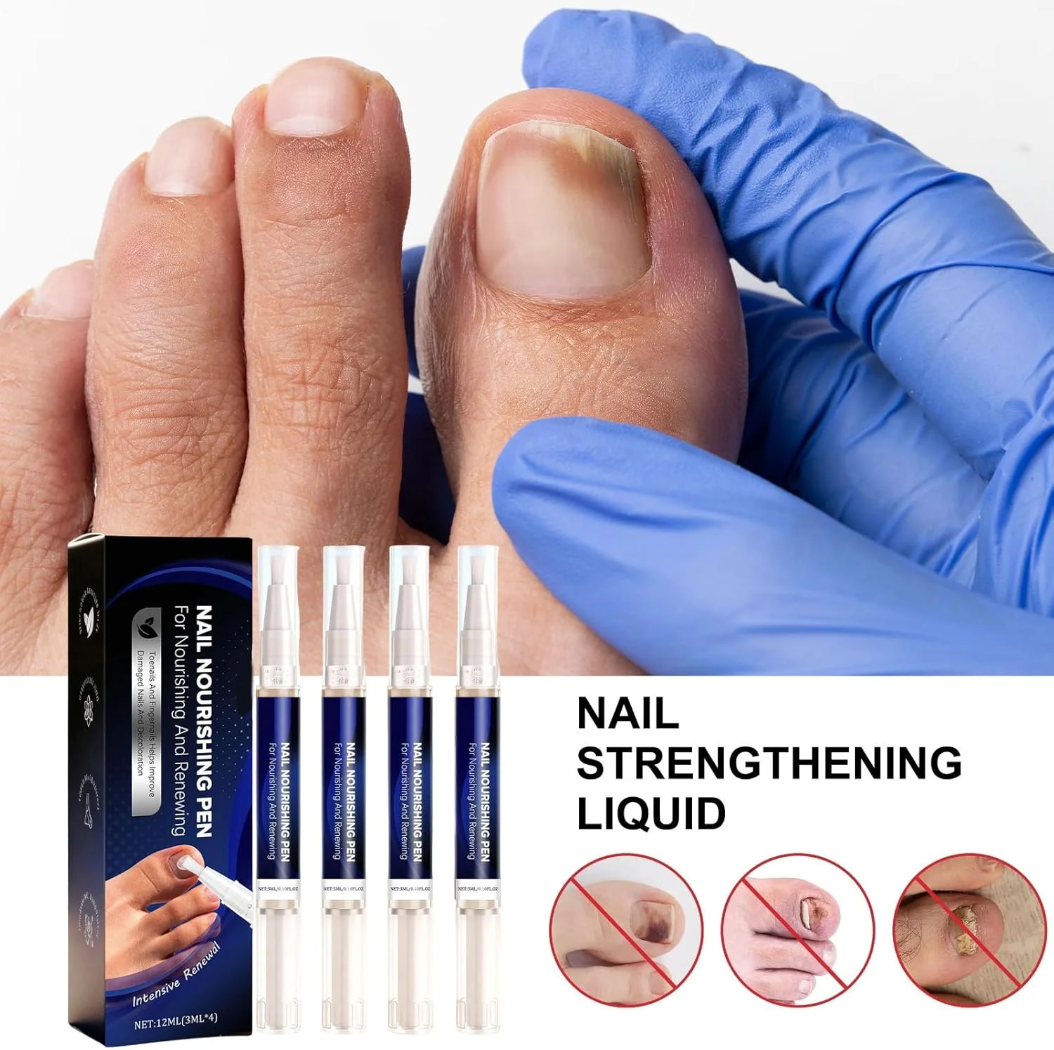 قلم روغن ناخن 4 عددی، ترمیم کننده و مغذی | تقویت کننده ناخن قابل حمل - برای مراقبت از ناخن های آسیب دیده، ترمیم رشد، ناخن های ترک خورده و خشک مناسب برای استفاده در منزل قلم روغن ناخن 4 عددی، ترمیم کننده و مغذی | تقویت کننده ناخن قابل حمل - برای مراقبت از ناخن های آسیب دیده، ترمیم رشد، ناخن های ترک خورده و خشک مناسب برای استفاده در منزل