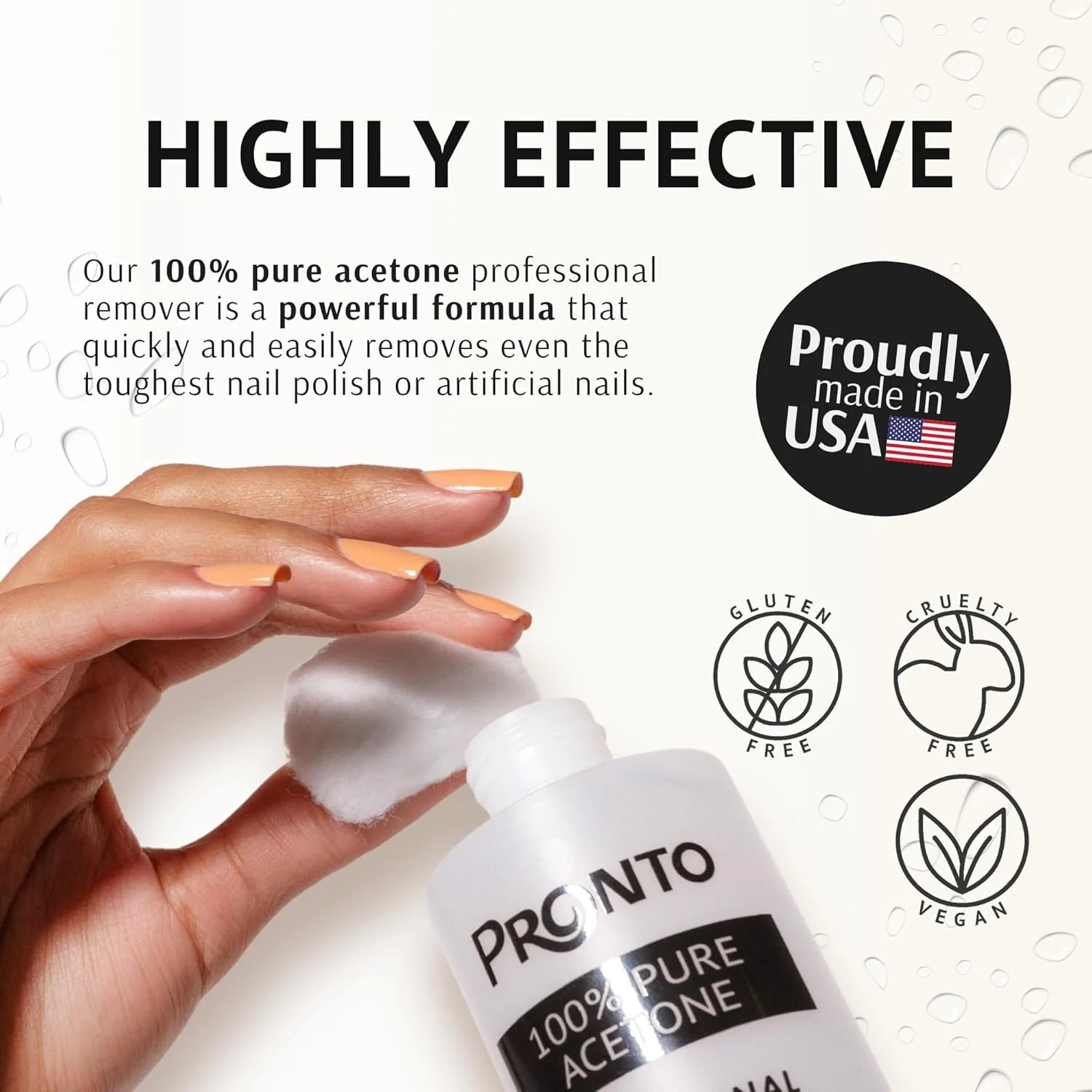 محلول ۱۰۰٪ استون خالص و روغن کوتیکول ناخن Pronto، استون خالص برای انواع لاک ناخن از جمله ژل، اکریلیک و ناخن های مجسمه سازی شده، محلول پاک کننده لاک ژل و ترمیم ناخن، بسته دوتایی