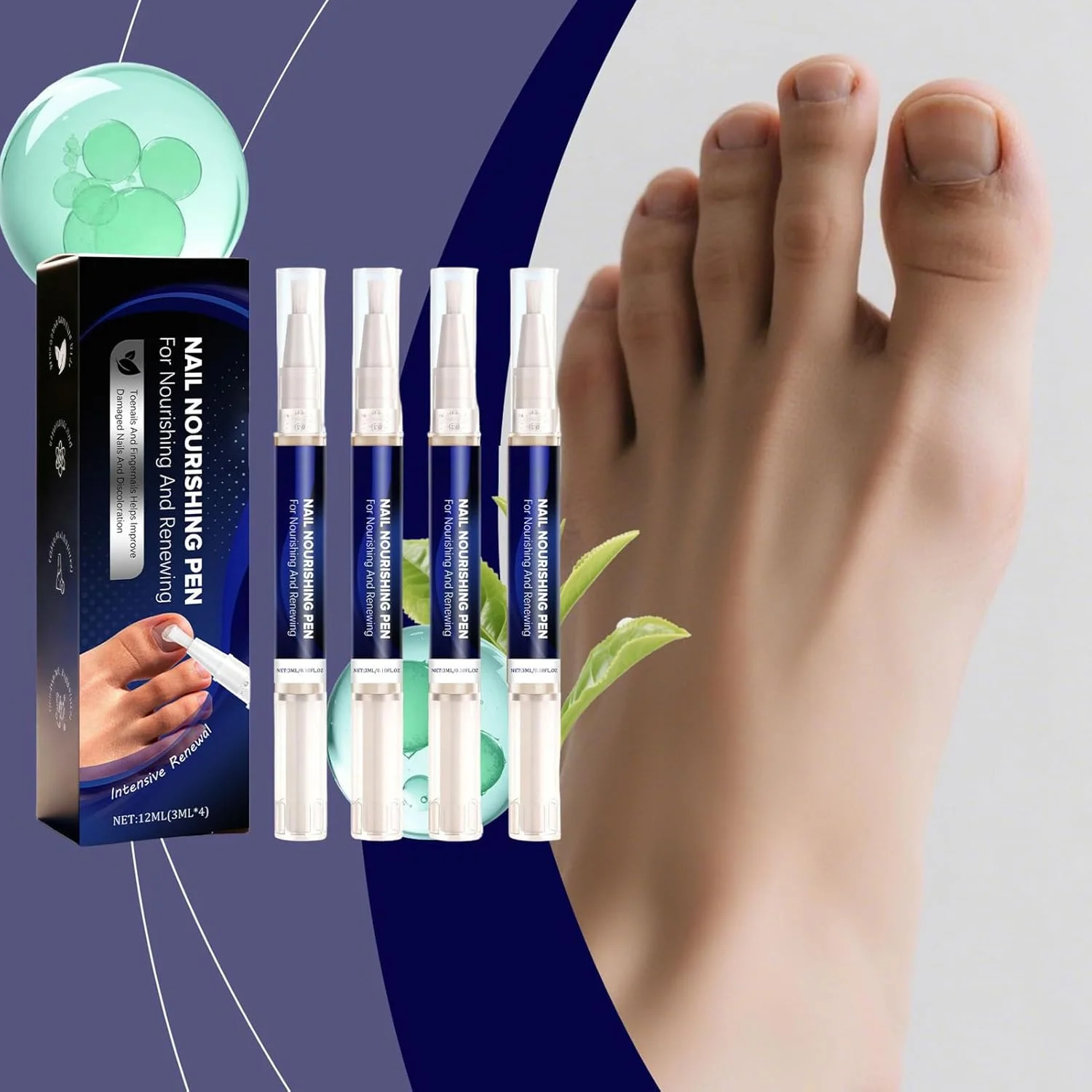 قلم روغن ناخن 4 عددی، ترمیم کننده و مغذی | تقویت کننده ناخن قابل حمل - برای مراقبت از ناخن های آسیب دیده، ترمیم رشد، ناخن های ترک خورده و خشک مناسب برای استفاده در منزل قلم روغن ناخن 4 عددی، ترمیم کننده و مغذی | تقویت کننده ناخن قابل حمل - برای مراقبت از ناخن های آسیب دیده، ترمیم رشد، ناخن های ترک خورده و خشک مناسب برای استفاده در منزل