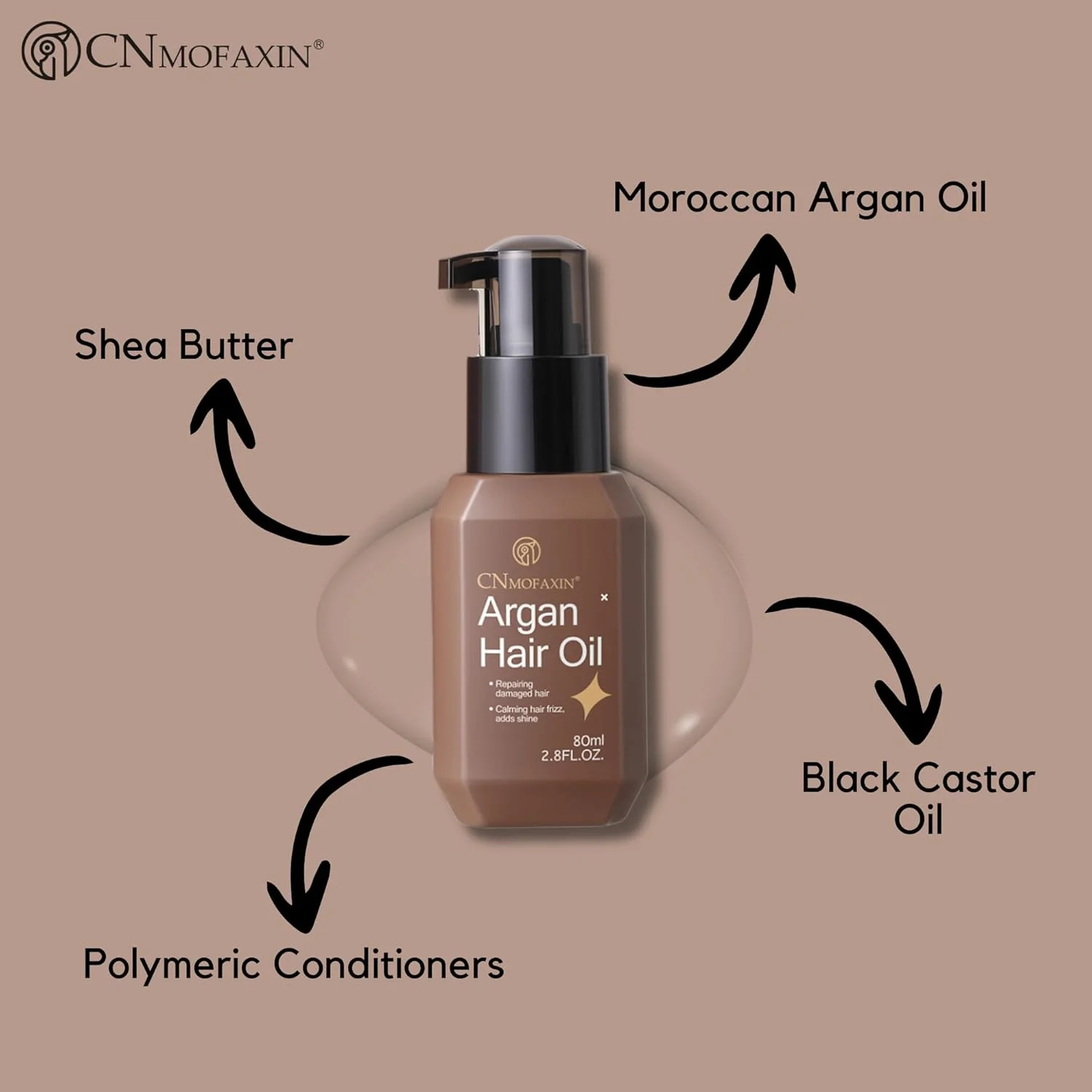 سرم روغن مو 80 میلی لیتر برای موهای خشک و آسیب دیده - غنی شده با روغن آرگان مراکشی و کره شی - تغذیه کننده، ضد وز، ترمیم کننده موخوره، محافظت در برابر حرارت و افزایش دهنده درخشندگی