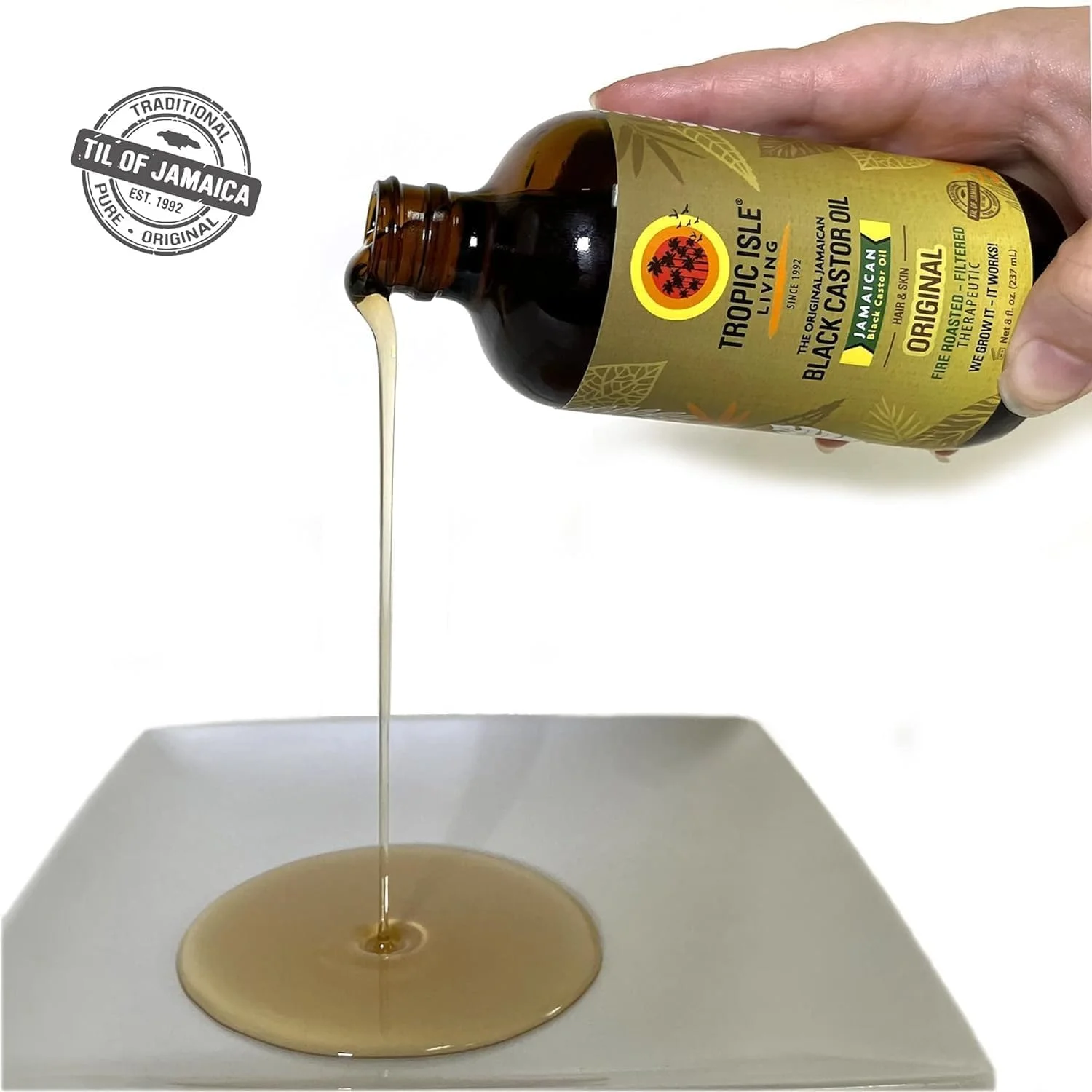 روغن کرچک سیاه جامائیکایی Tropic Isle Living (۲۳۶ میلی لیتر)