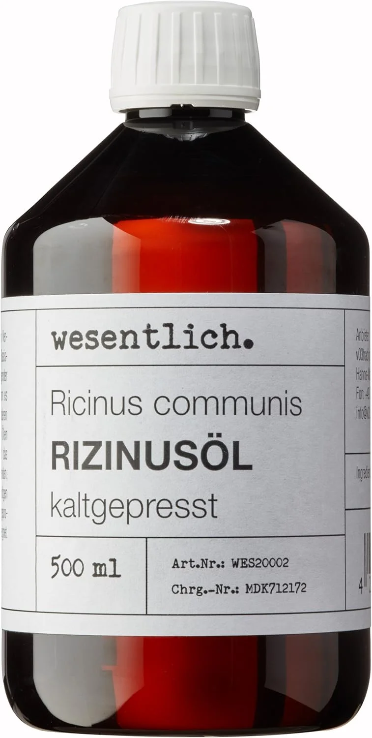 روغن کرچک فشرده سرد 500 میلی لیتر - 100% خالص - برای پوست و مو، مژه ها و ابروها