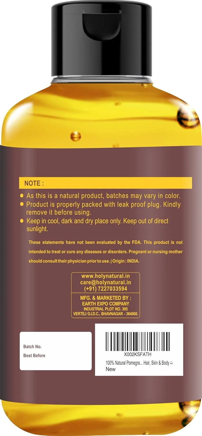 هولی نچرال - شگفتی روغن انار | برای لک، تیرگی و نقاط تیره پوست | مراقبت پوست | 300 میلی لیتر هولی نچرال - شگفتی روغن انار | برای لک، تیرگی و نقاط تیره پوست | مراقبت پوست | 300 میلی لیتر