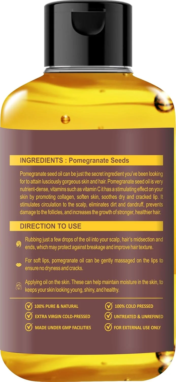 هولی نچرال - شگفتی روغن انار | برای لک، تیرگی و نقاط تیره پوست | مراقبت پوست | 300 میلی لیتر هولی نچرال - شگفتی روغن انار | برای لک، تیرگی و نقاط تیره پوست | مراقبت پوست | 300 میلی لیتر