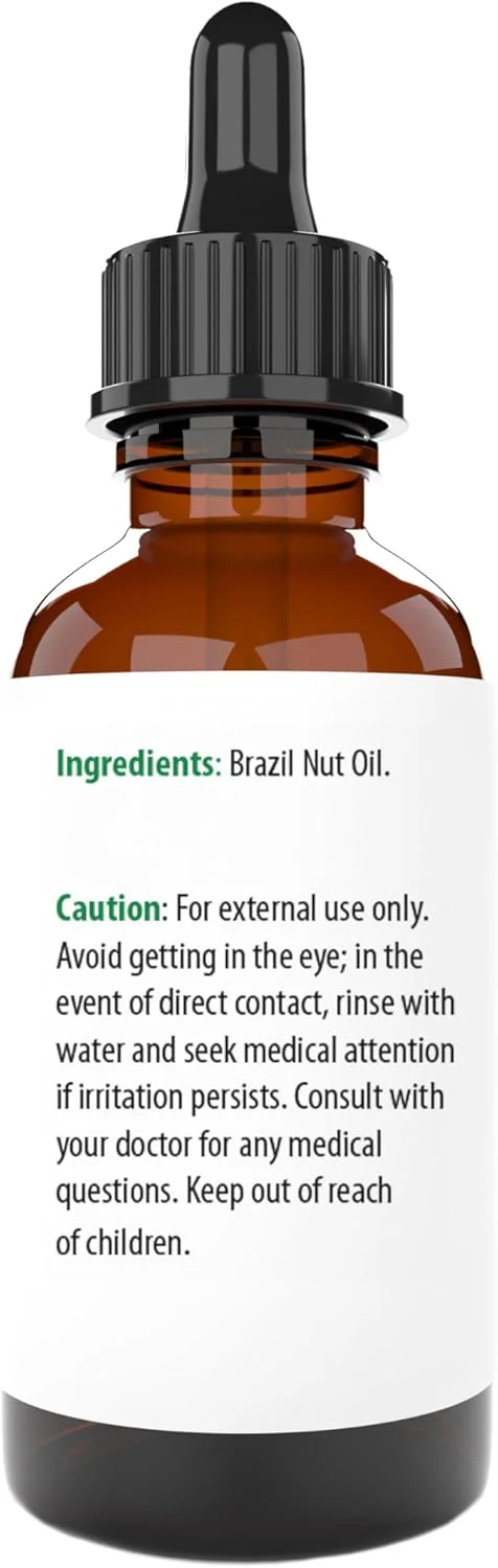 روغن آجیل برزیلی ورا بوتانیکس، 100% خالص و طبیعی، تصفیه نشده، پرس سرد، مناسب برای صورت، پوست خشک، ناخن ها، لب ها، بدن و مو - کاهش شکستگی مو، یکنواخت کردن رنگ پوست، ماساژ درمانی