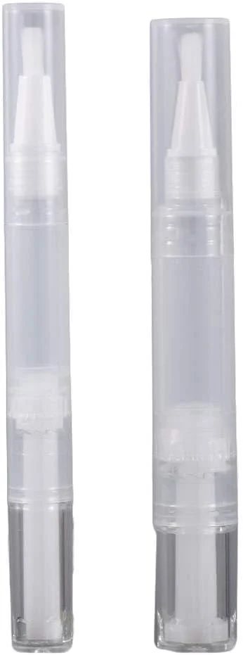 قلم پیچشی شفاف، بطری های قابل شارژ مجدد کرم پودر مایع، اپلیکاتور روغن کوتیکول (5 میلی لیتر - سیلیکونی)