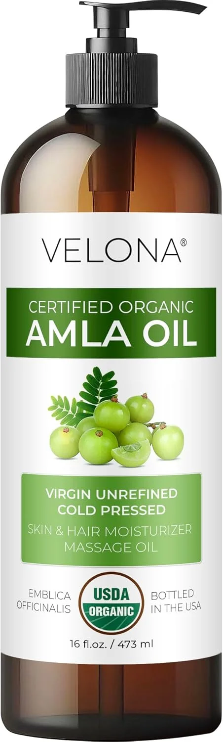 روغن آمله ولونا - ۴۷۳ میلی لیتر | ۱۰۰٪ خالص و طبیعی | بکر، تصفیه نشده، پرس سرد | مناسب برای رشد مو، بدن، صورت و مراقبت از پوست | همین امروز استفاده کنید - از نتایج لذت ببرید