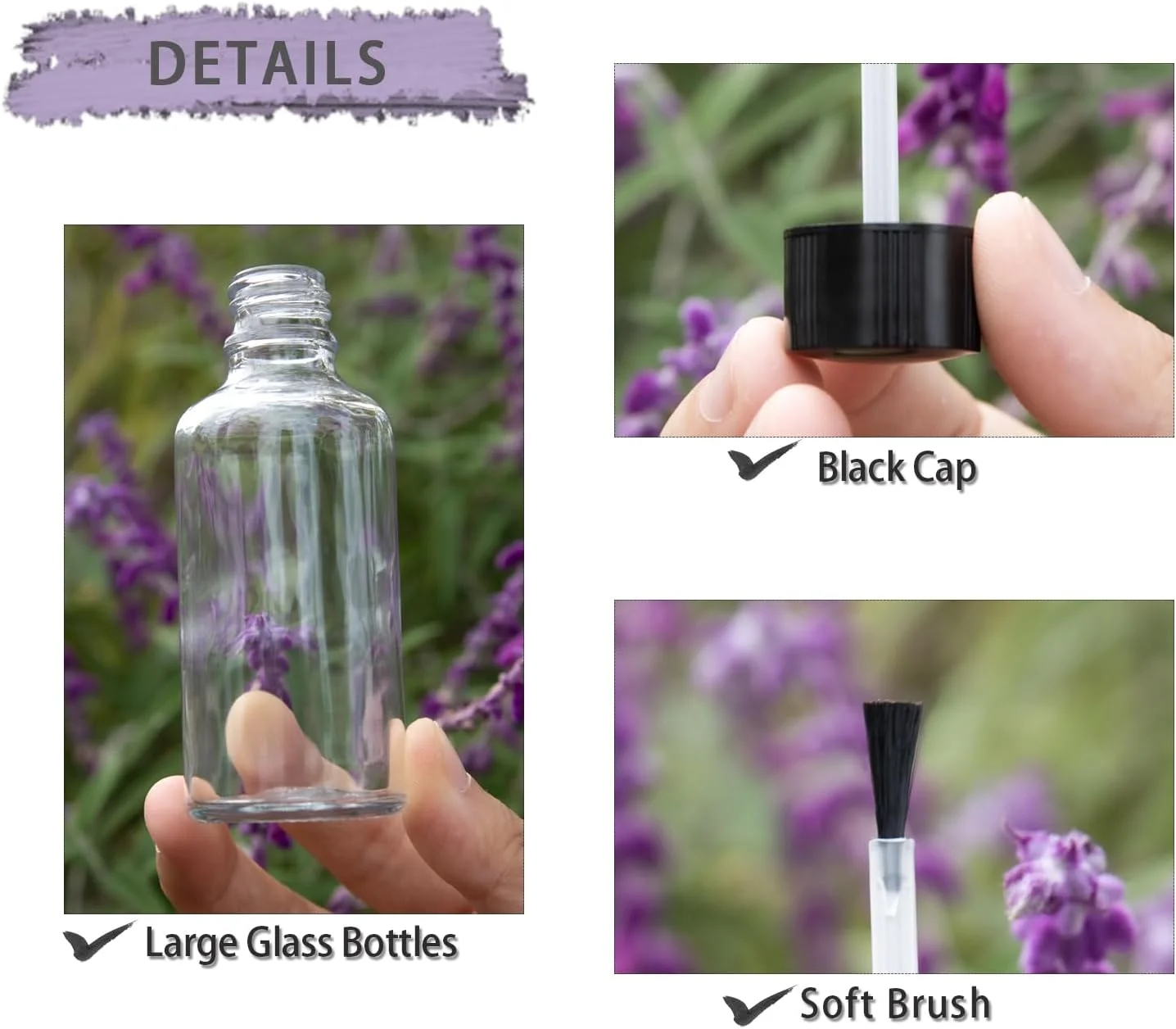 ست ۶ عددی بطری لاک ناخن خالی بزرگ با برس، بطری های روغن کوتیکول شیشه ای قابل پر کردن مجدد، ظروف مسافرتی با قیف و توپ های مخلوط کننده برای روغن های کوتیکول و طراحی ناخن DIY (۵۰ میلی لیتر) ست ۶ عددی بطری لاک ناخن خالی بزرگ با برس، بطری های روغن کوتیکول شیشه ای قابل پر کردن مجدد، ظروف مسافرتی با قیف و توپ های مخلوط کننده برای روغن های کوتیکول و طراحی ناخن DIY (۵۰ میلی لیتر)