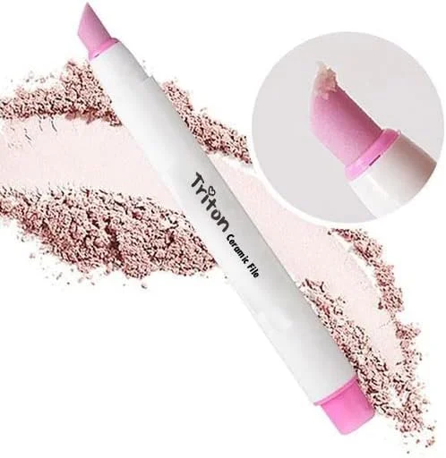 قلم روغن کوتیکول و عقب‌راننده کوتیکول حرفه‌ای تریتون برای تمیز کردن ناخن انگشتان دست و پا، ابزار هنری سوهان سنباده‌ای قابل شستشو، تریمر/بافر برای مانیکور و پدیکور