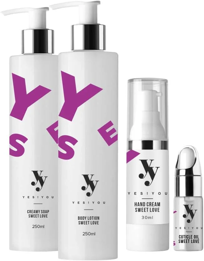 ست مراقبت از بدن معطر YES!YOU شامل لوسیون بدن، کرم دست، روغن کوتیکول و صابون کرمی