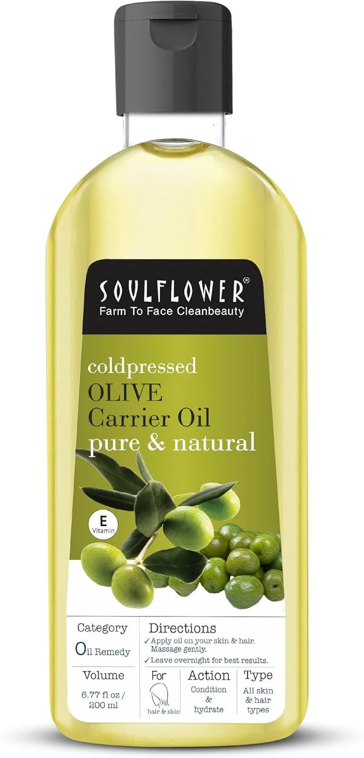 روغن موی زیتون ارگانیک سول فلاور، نرم کننده عمیق، 100% خالص، پرس سرد، وگان، طبیعی، بدون مواد نگهدارنده، 200 میلی لیتر
