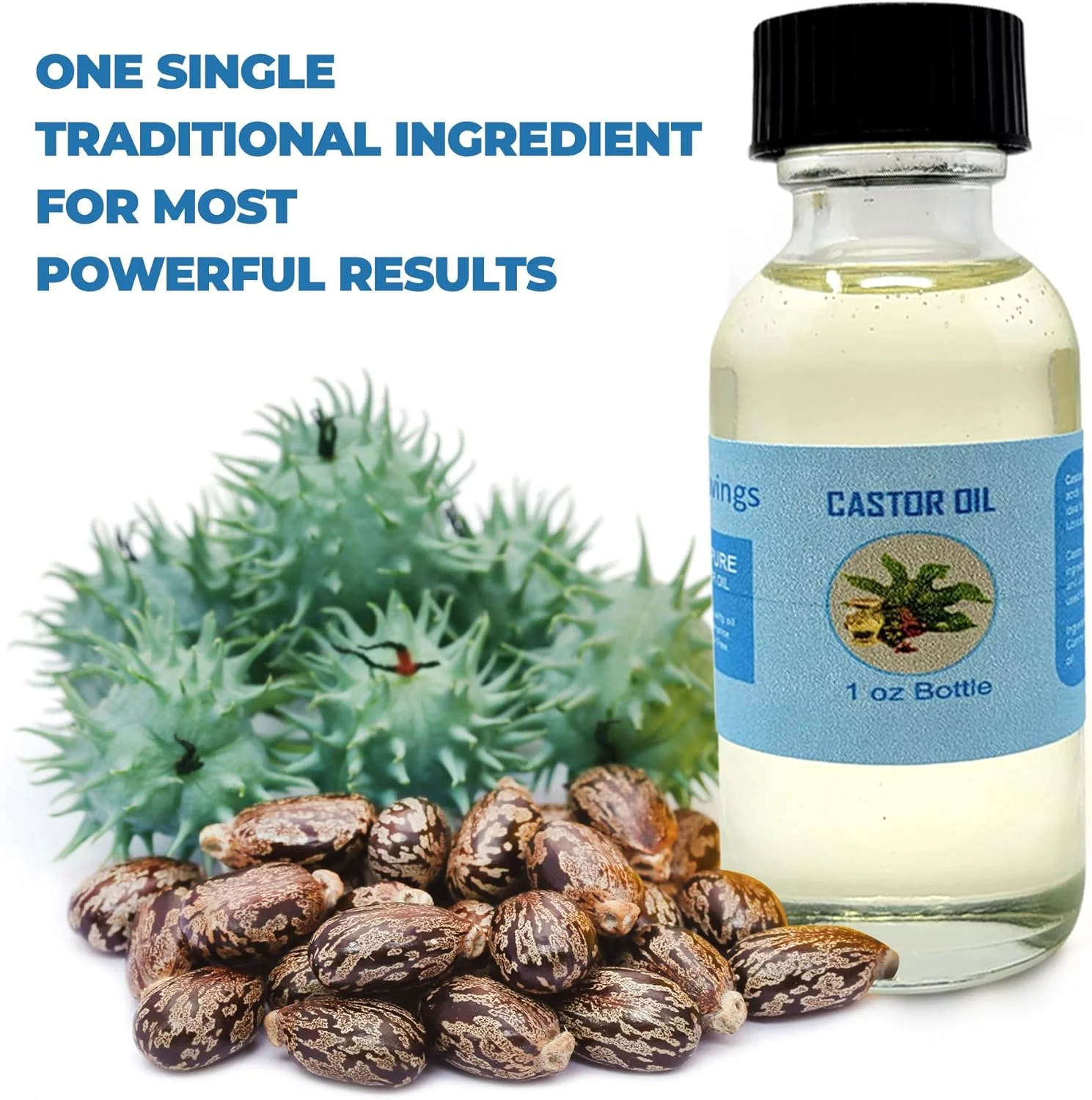 روغن کرچک ارگانیک USDA، پرس سرد، 100% خالص، روغن کرچک بدون هگزان - مرطوب کننده و التیام بخش، برای پوست خشک، رشد مو - برای پوست، مراقبت از مو، مژه ها