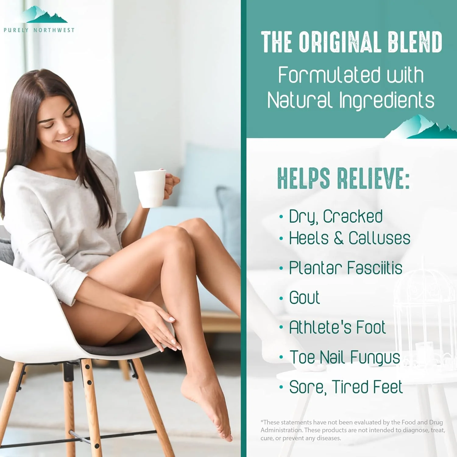 نمک حمام پا با روغن درخت چای، طراوت بخش پا و ناخن پا، تسکین دهنده پاشنه های خشک و پینه بسته، ایجاد حس نرمی، تمیزی و سلامت در پاها - کمک به رفع خستگی پا - 473 میلی لیتر (بسته 1 عددی)